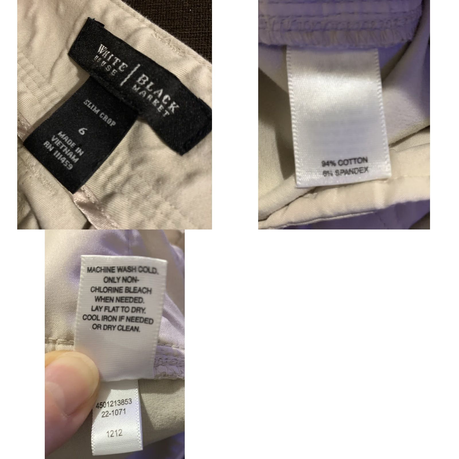 White House Black Market White House Black Market Slim Crop Ankle Pants Sz 6 beige khaki Size 28" / US 6 / IT 42 - 8 Thumbnail