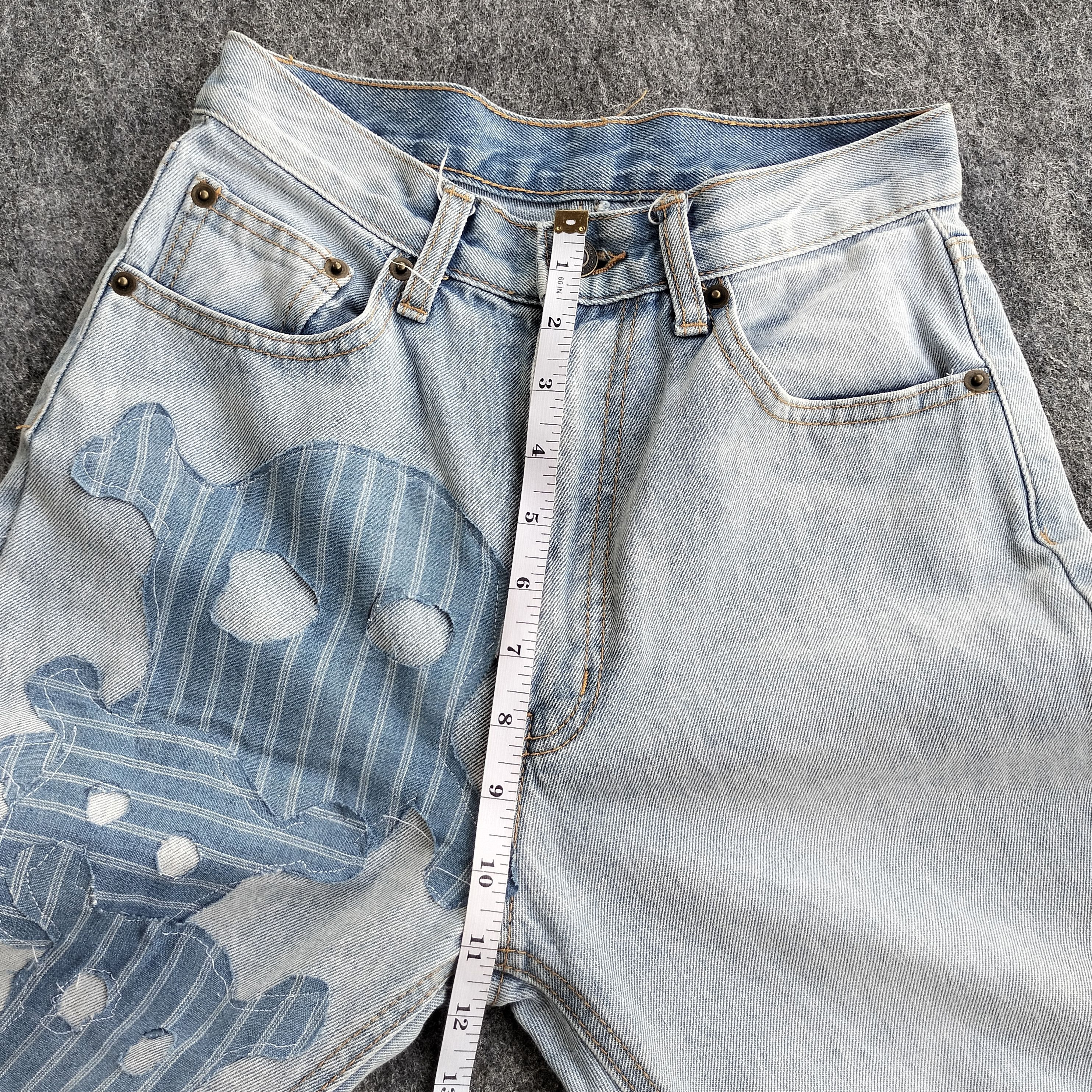 If Six Was Nine Y2k 6 skull patch work flare jeans Size 25" / US 0 / IT 36 - 14 Thumbnail