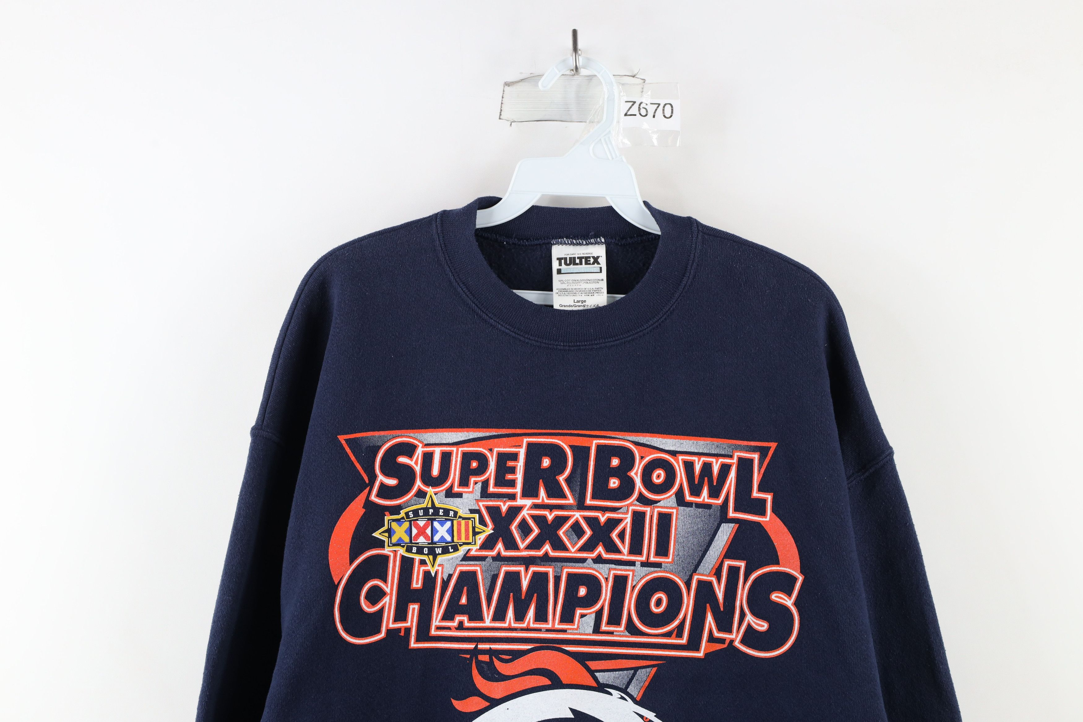 Vintage Vintage 90s Super Bowl Champs Denver Broncos Sweatshirt Size US L / EU 52-54 / 3 - 2 Thumbnail