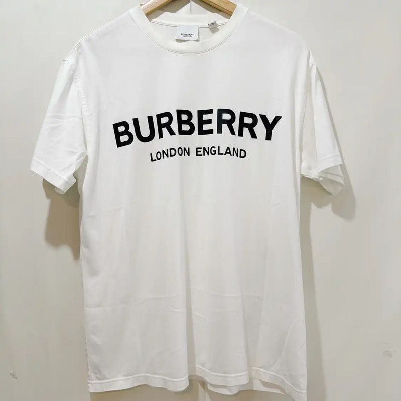 Burberry Burberry White Logo Summer T-Shirt Size US XS / EU 42 / 0 - 1 Thumbnail
