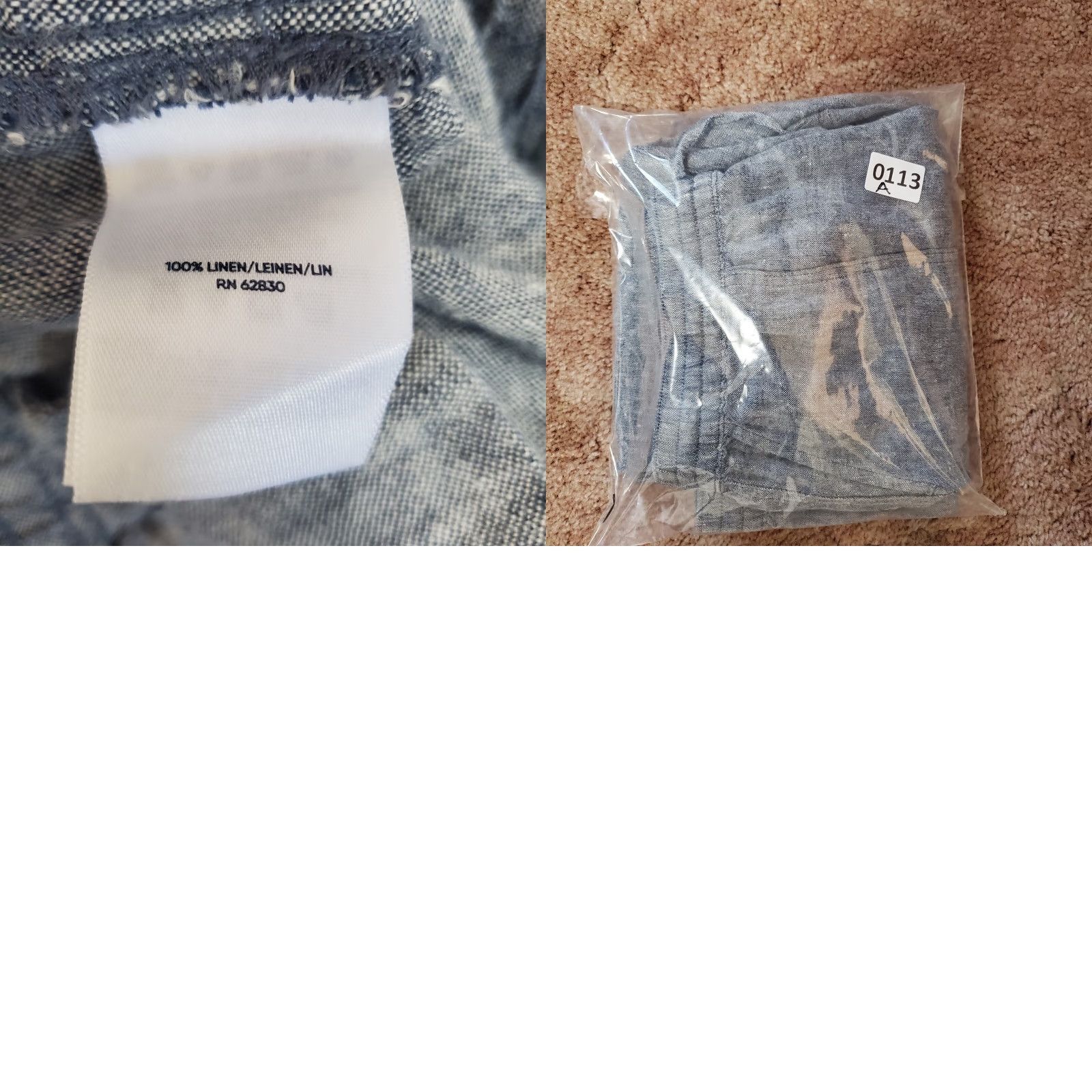 Vintage Land's End Linen Pants Women 12 Chambray Blue Crop Pull On Elastic Waist Coastal Size 34" / US 12 / IT 48 - 9 Thumbnail