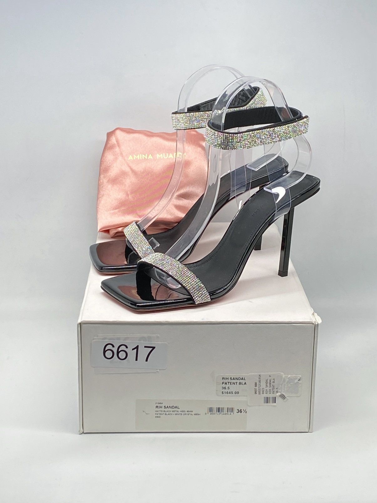 Amina Muaddi Amina Muaddi Rih 95mm crystal-embellished sandals size 36.5 Size US 6.5 / IT 36.5 - 12 Thumbnail