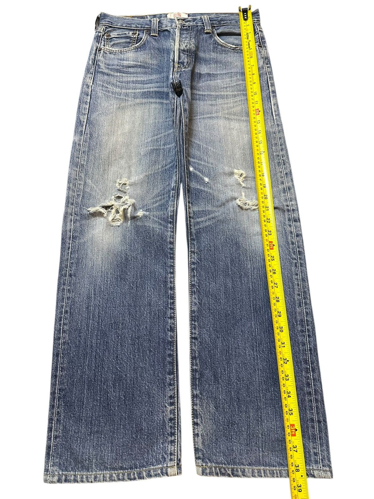 Levi's Vintage Levis 501 Blue Faded Wash Distressed Style Jeans Size US 30 / EU 46 - 14 Thumbnail