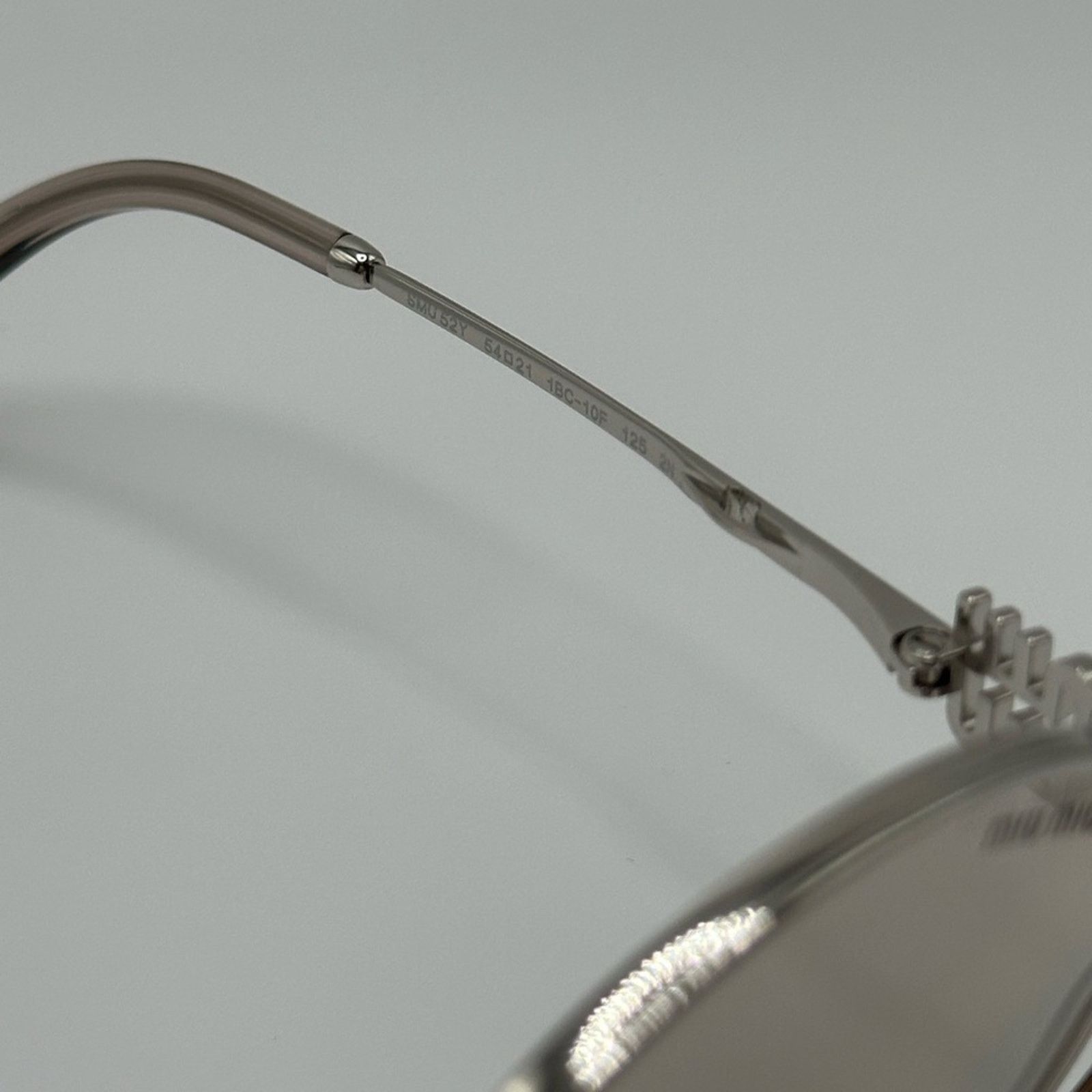 Miu Miu MIU MIU SUNGLASSES MU52YS 1BC10F Silver Ivory Mirror Women Size ONE SIZE - 8 Thumbnail