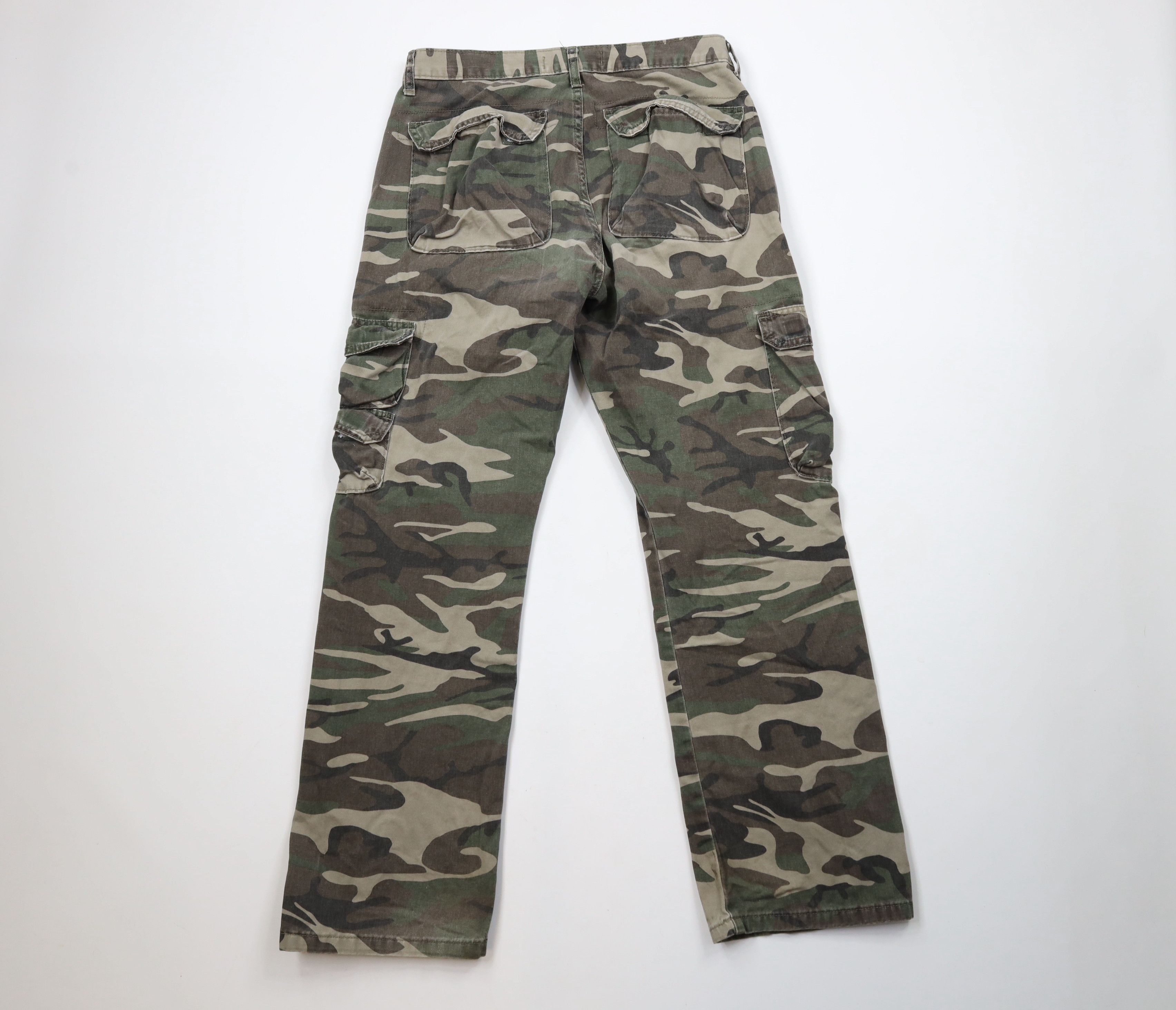 Vintage × Wrangler Vintage Y2K Wrangler Relaxed Wide Leg Camouflage Cargo Pants Size US 32 / EU 48 - 11 Thumbnail