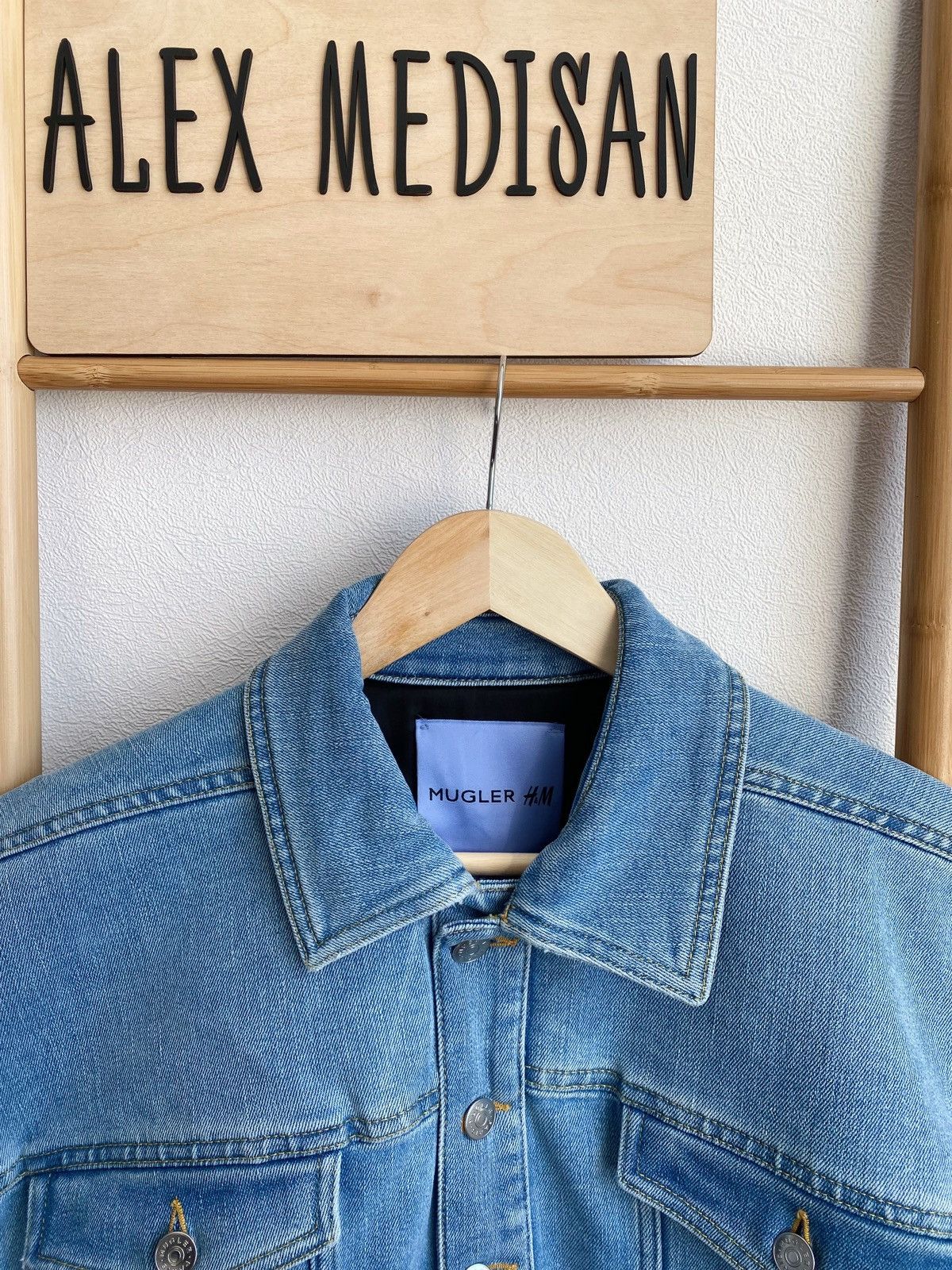 H&M × Mugler × Thierry Mugler Mugler x H&M Denim Jacket Size L Size US L / EU 52-54 / 3 - 3 Thumbnail