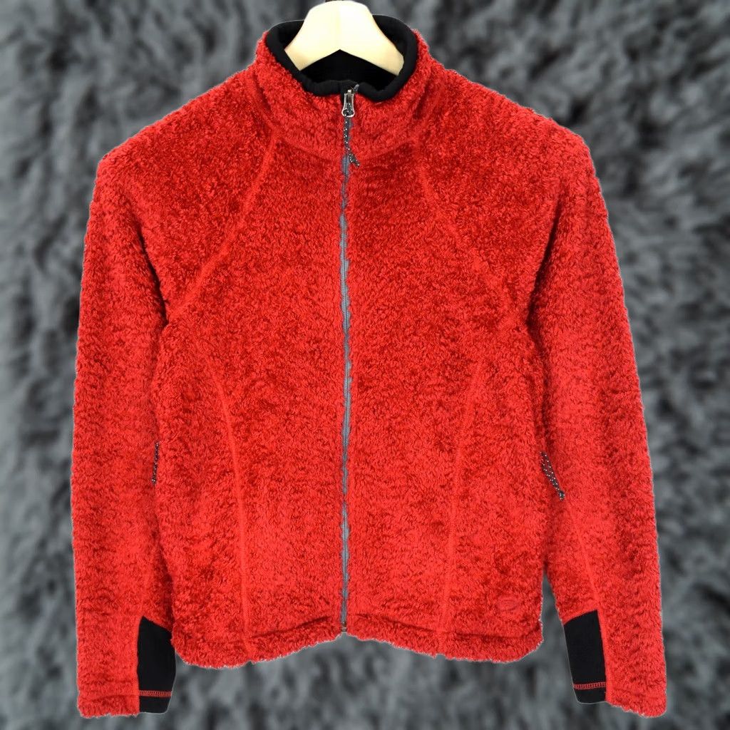 Mountain Hardwear MOUNTAIN HARDWEAR Sweatshirt SMALL Red Full Zip Fuzzy Pockets Women's Size S / US 4 / IT 40 - 1 Thumbnail