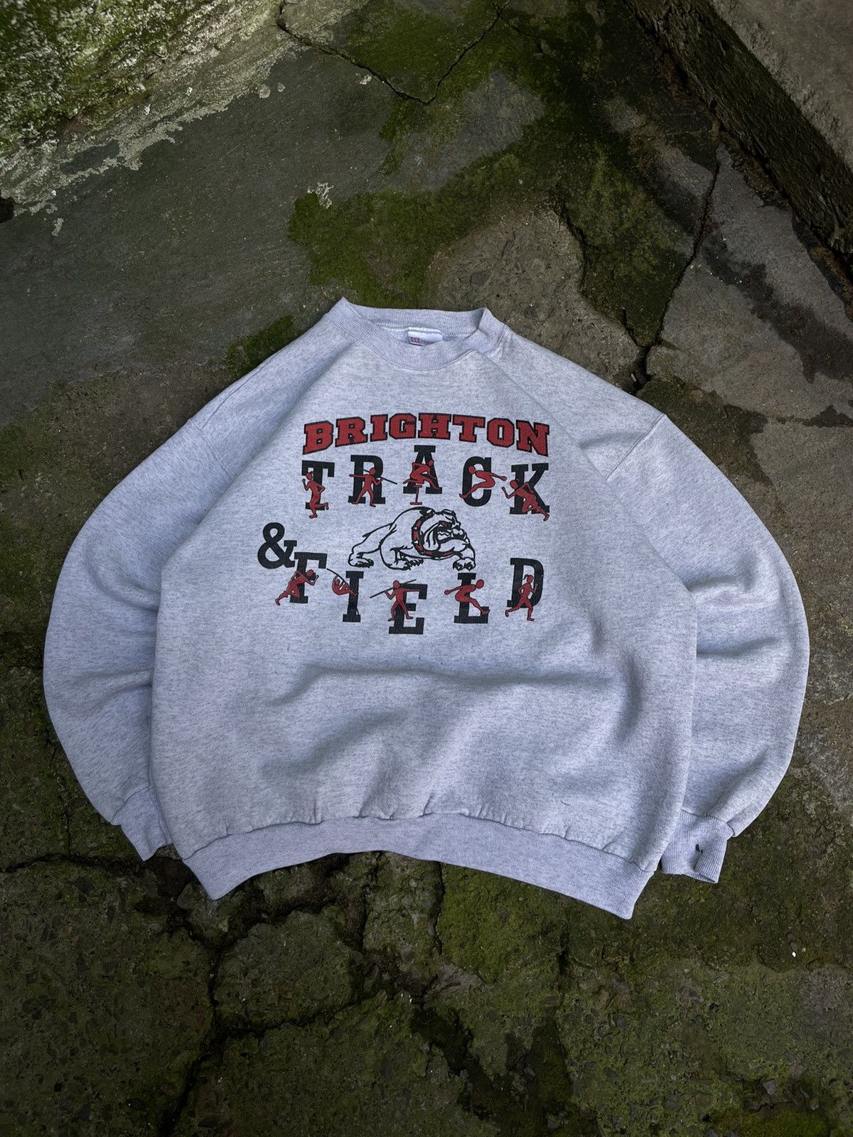 Hanes Vintage 90’s Hanes Brighton Track & Field Sweatshirt Box Fit Size US M / EU 48-50 / 2 - 1 Thumbnail