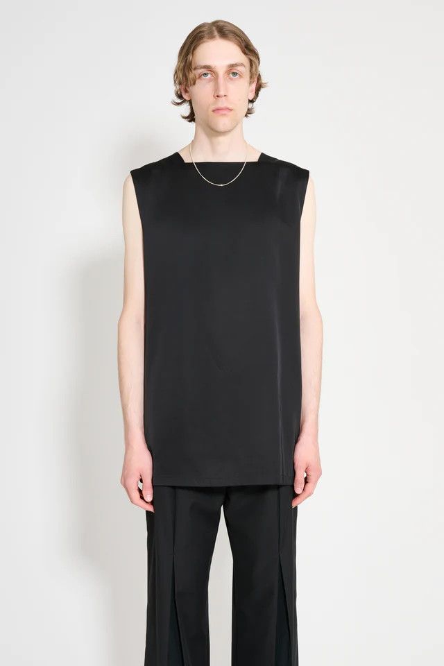Jil Sander o1y1124 Sleeveless Tank Top in Black Size US XS / EU 42 / 0 - 1 Thumbnail