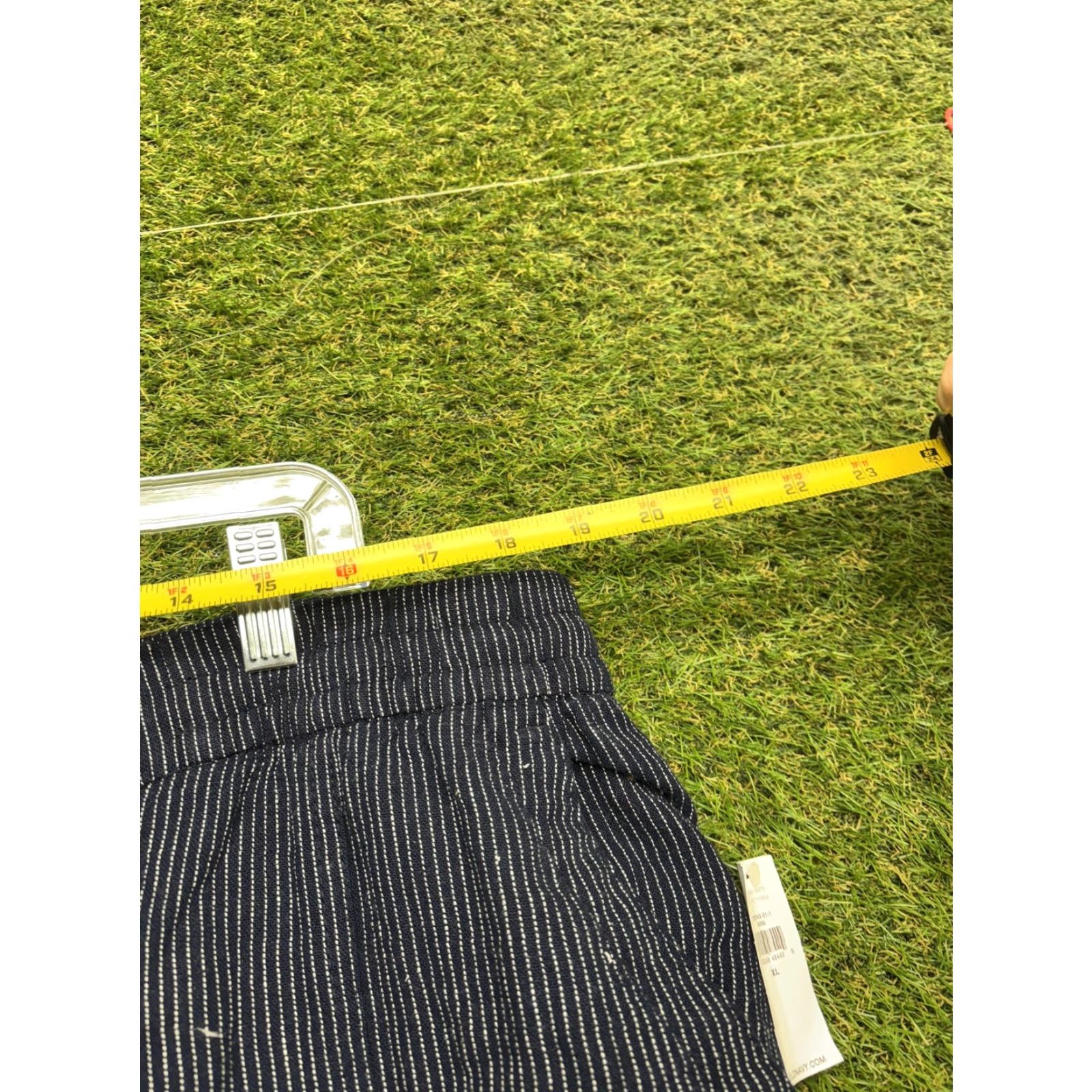 Old Navy Old Navy Cargo Pants Mens XL Blue Striped Elastic Waist Drawstring Casual Pants Size US 36 / EU 52 - 3 Thumbnail