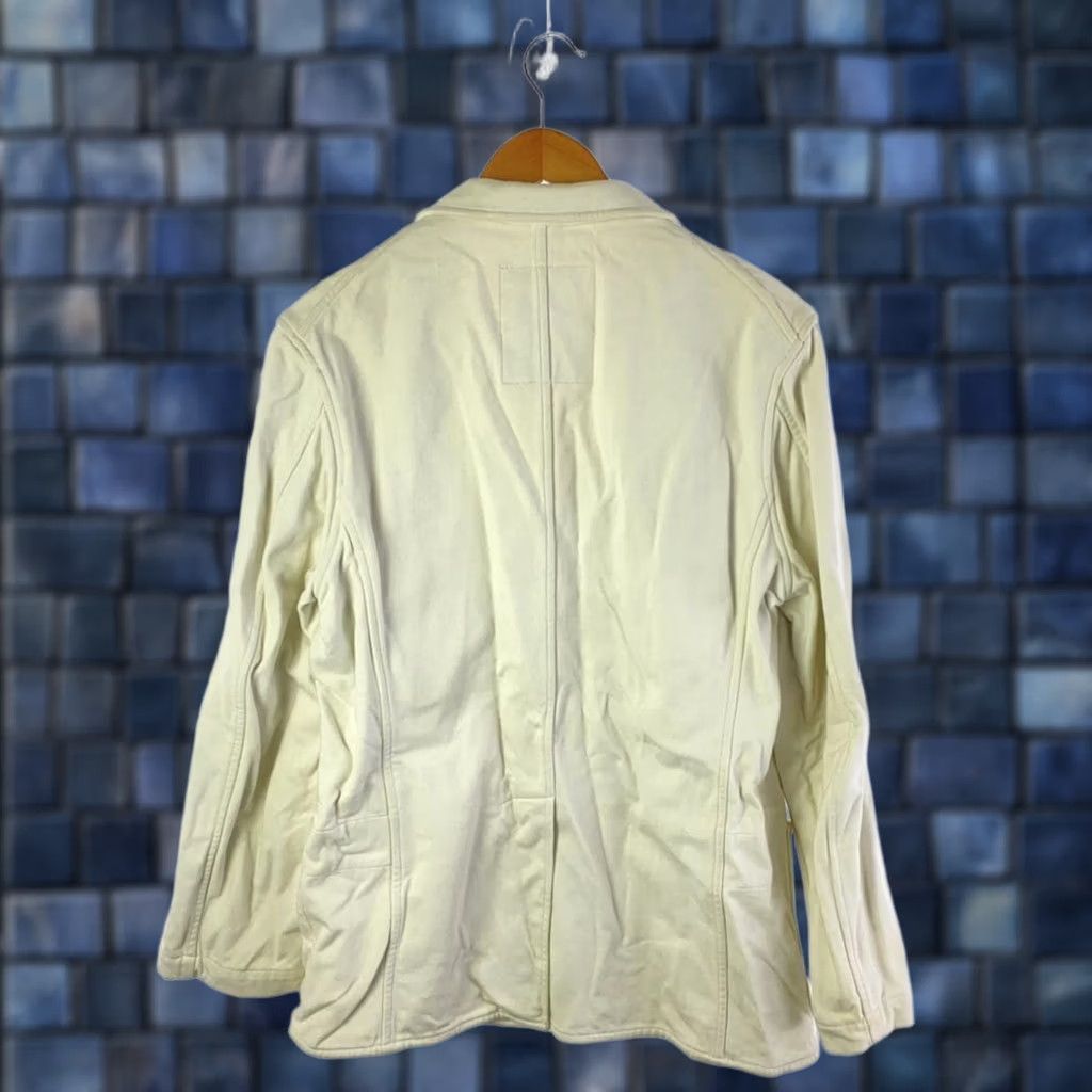 Yohji Yamamoto Yohji Yamamoto Y's For Men Tailored Jacket White Cotton Size M Used Size US M / EU 48-50 / 2 - 1 Thumbnail