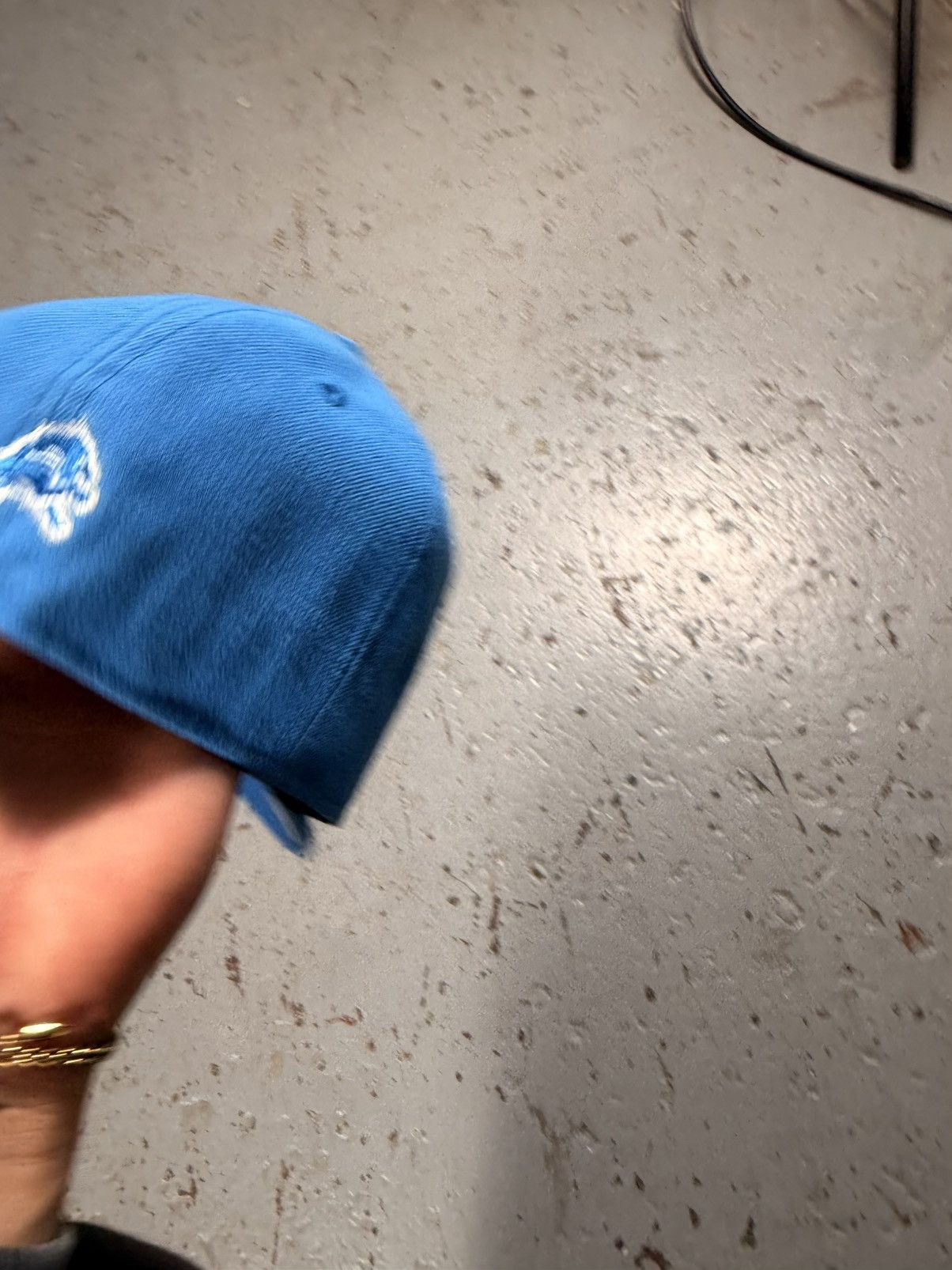 New Era Detroit Lions Blue Fitted Hat Size 7 Size ONE SIZE - 2 Thumbnail