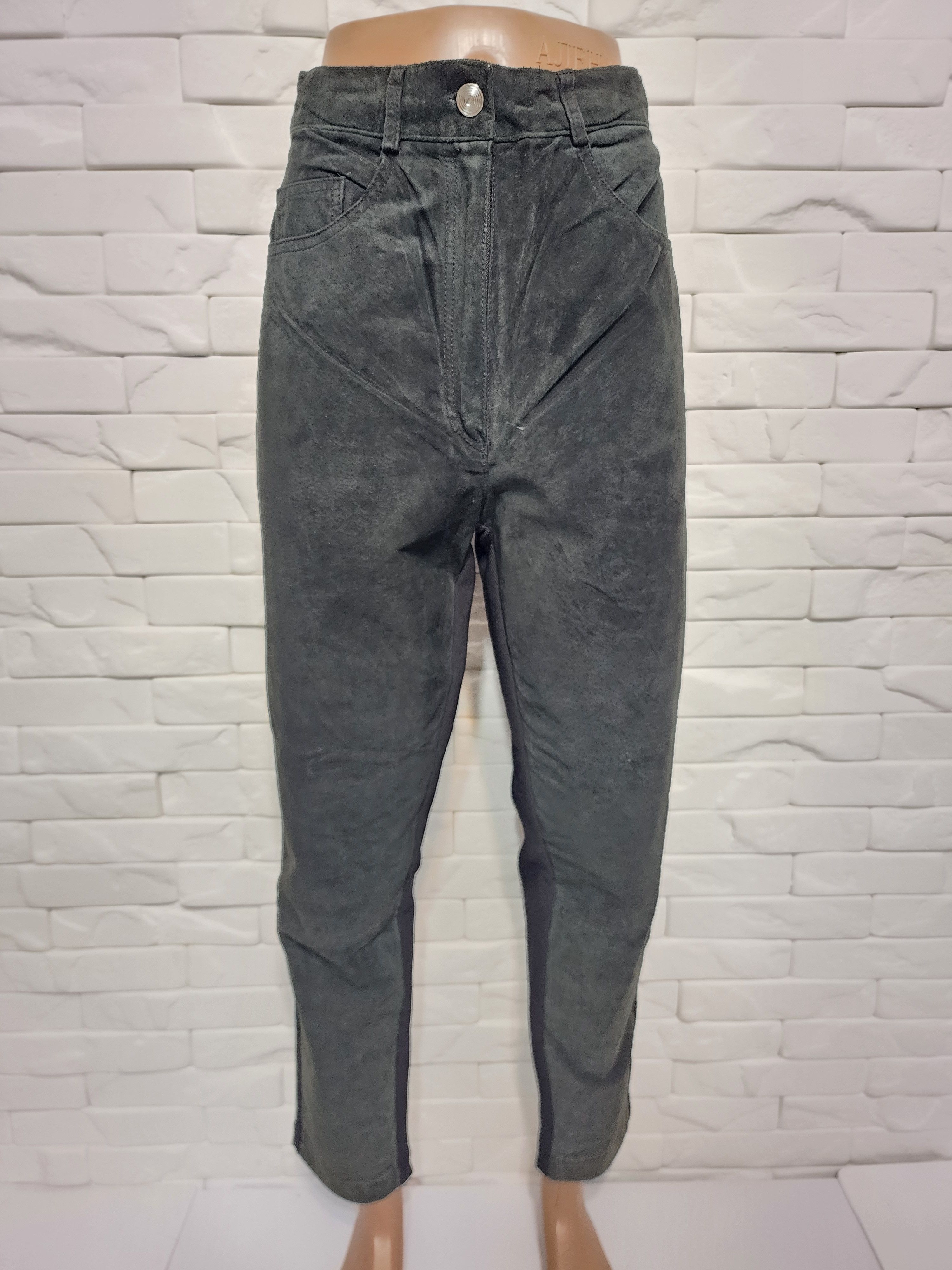 Genuine Leather Black Women's Leather Pants: Size 30" / US 8 / IT 44 - 1 Thumbnail