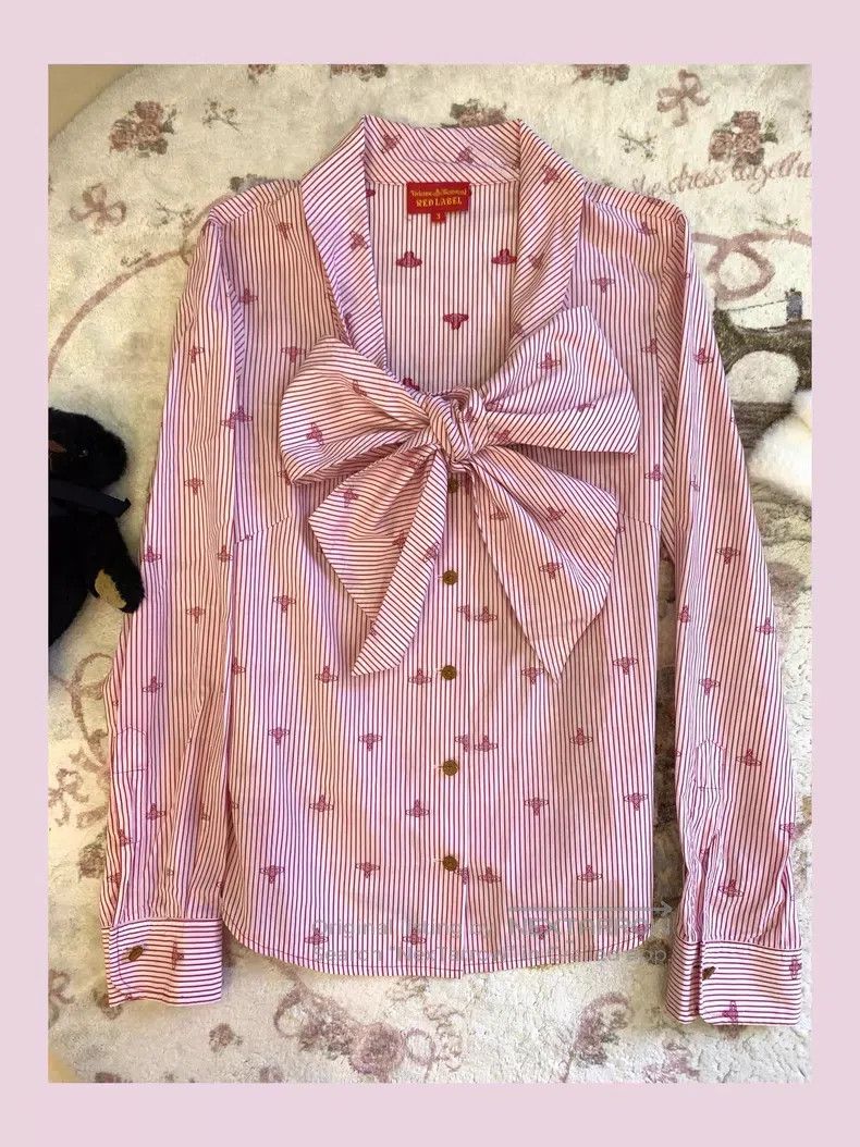 Vivienne Westwood Vivienne Westwood Bow Long Sleeve Shirt Size L / US 10 / IT 46 - 1 Thumbnail