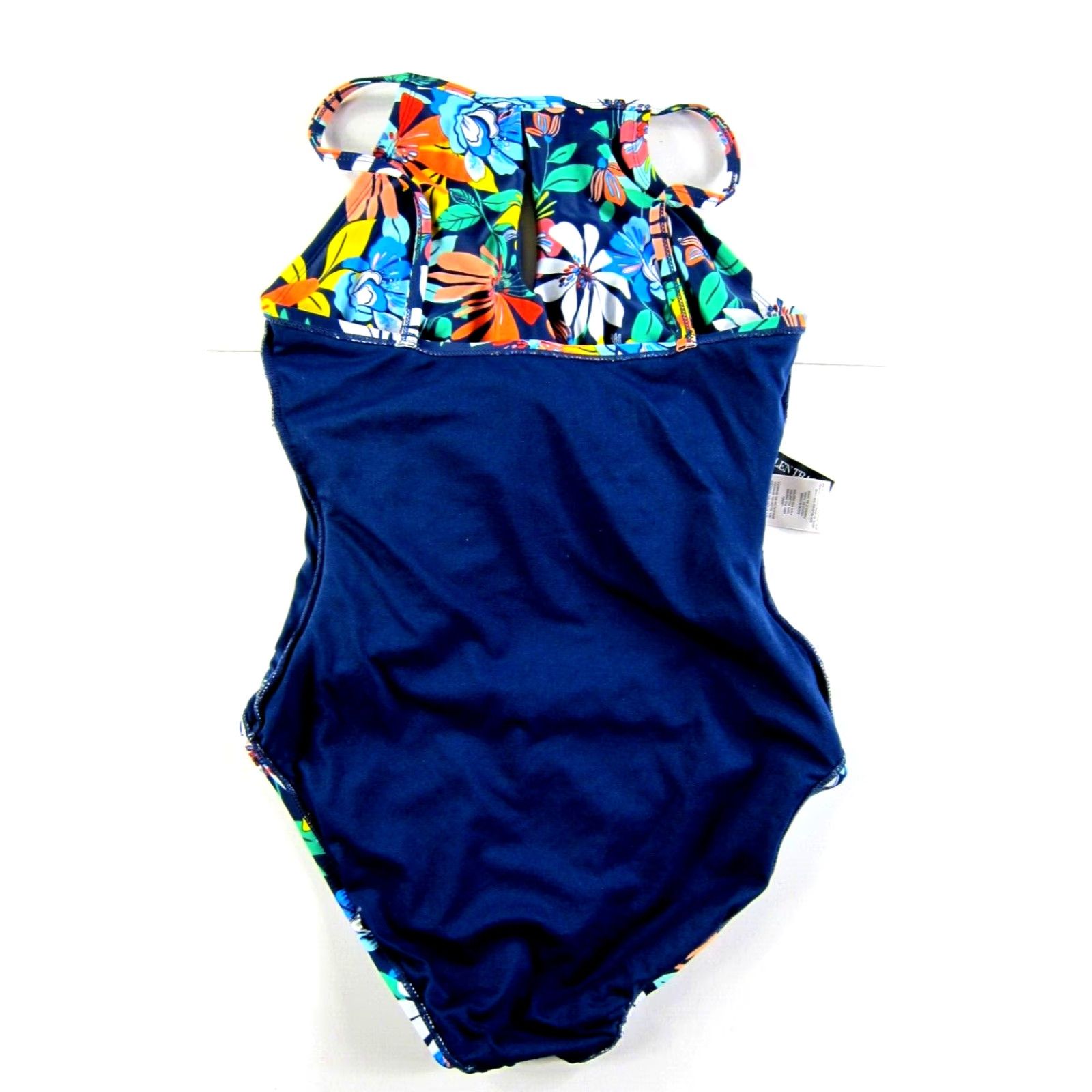 Ellen Tracy Ellen Tracy Blue Pink Yellow Green Floral Slimming One Piece Swimsuit 6 Women Body Ivy Hawaiian Strappy Spaghetti N/A Size ONE SIZE - 6 Thumbnail