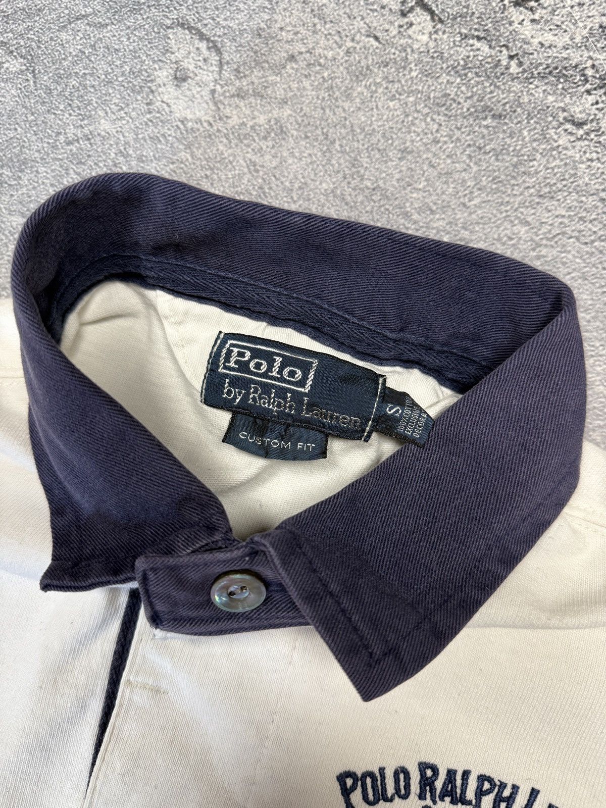 Polo Ralph Lauren Polo Ralph Lauren Rugby Rare White Blue Shirts Size US S / EU 44-46 / 1 - 6 Thumbnail