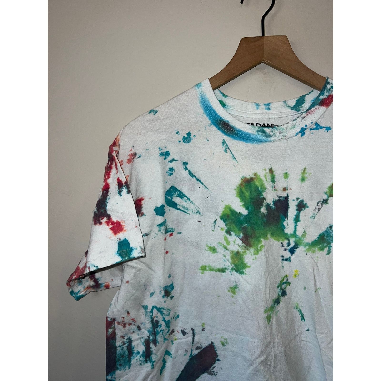 Gildan Retro Gildan Tie Dye Shirt Multicolor White Tee L Large Size US L / EU 52-54 / 3 - 3 Thumbnail