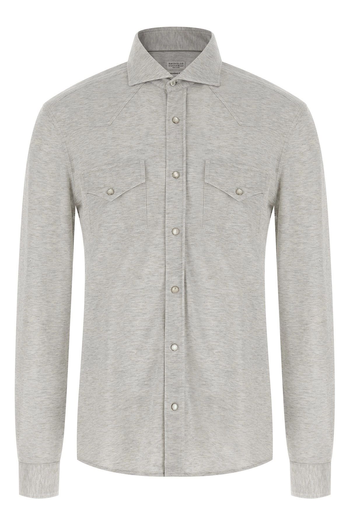 Brunello Cucinelli Piqué cotton shirt Size US XL / EU 56 / 4 - 1 Thumbnail