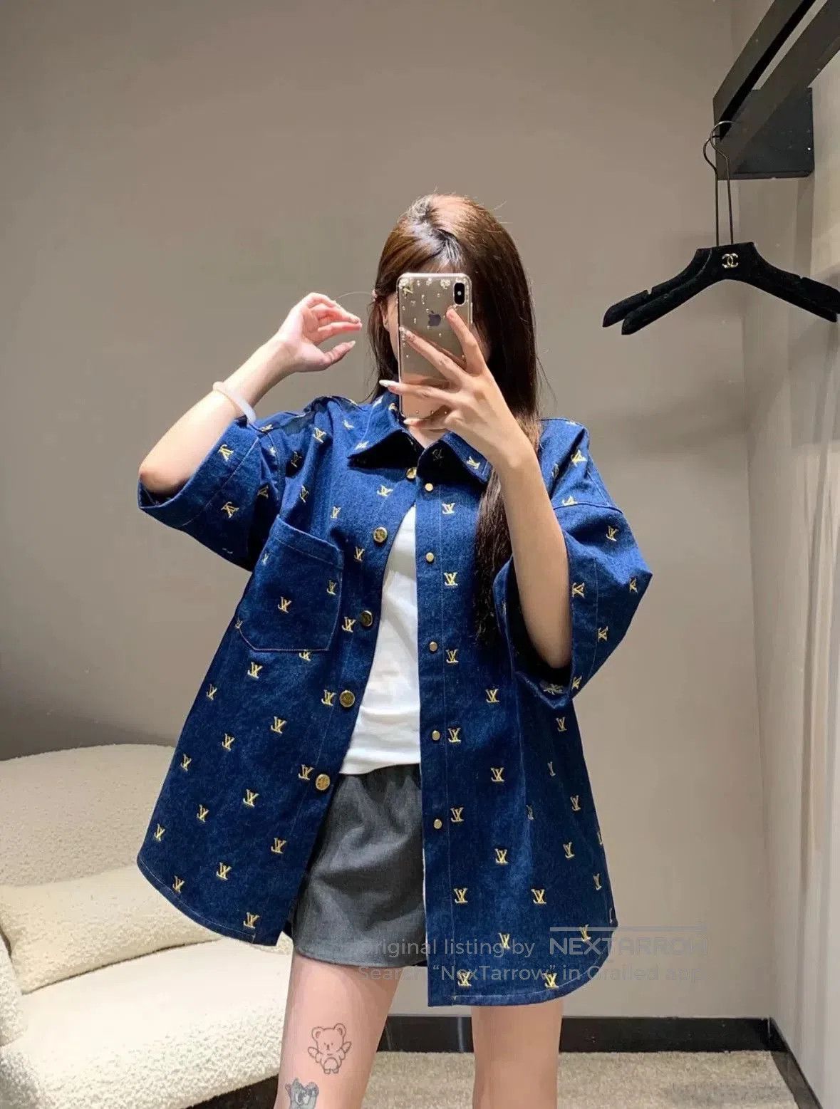 Louis Vuitton Louis Vuitton SS24 Pharrell Logo Denim Shirt. Size US M / EU 48-50 / 2 - 8 Thumbnail