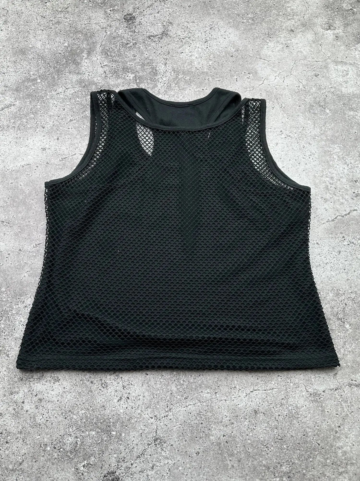 Vintage Vintage Mesh Tank Top C499(V267) Size L / US 10 / IT 46 - 4 Thumbnail