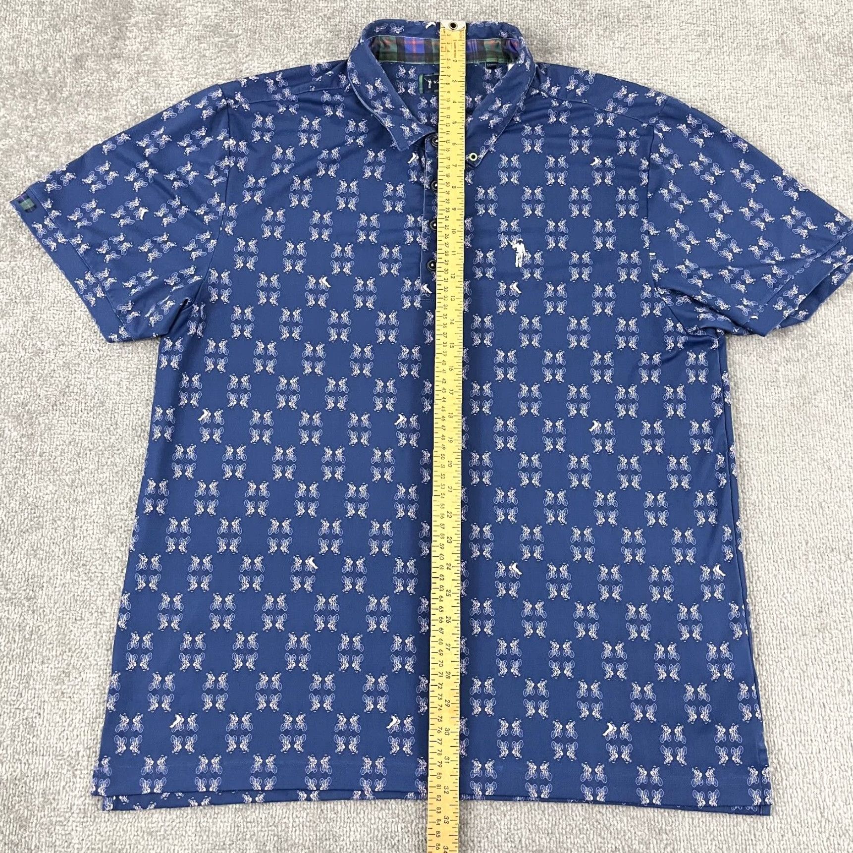 Vintage WILLIAM MURRAY Polo Shirt Mens XL Blue Bike Caddy Golf Performance Stretch Sport Shirt Size US XL / EU 56 / 4 - 5 Thumbnail