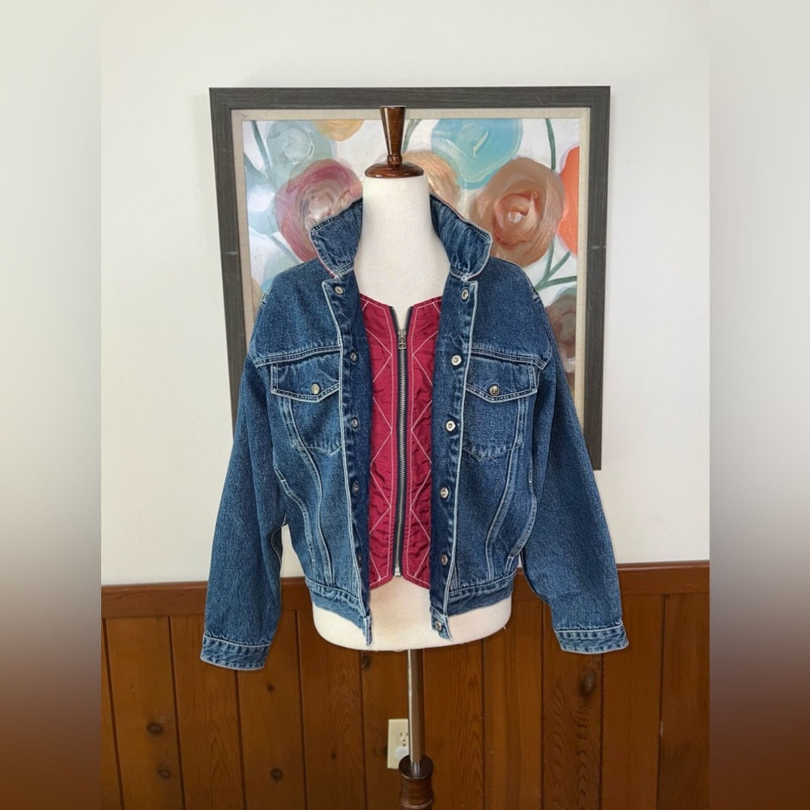 Tommy Hilfiger Super Cool Vintage 90s Tommy Hilfiger Jean Jacket! Size L / US 10 / IT 46 - 2 Thumbnail
