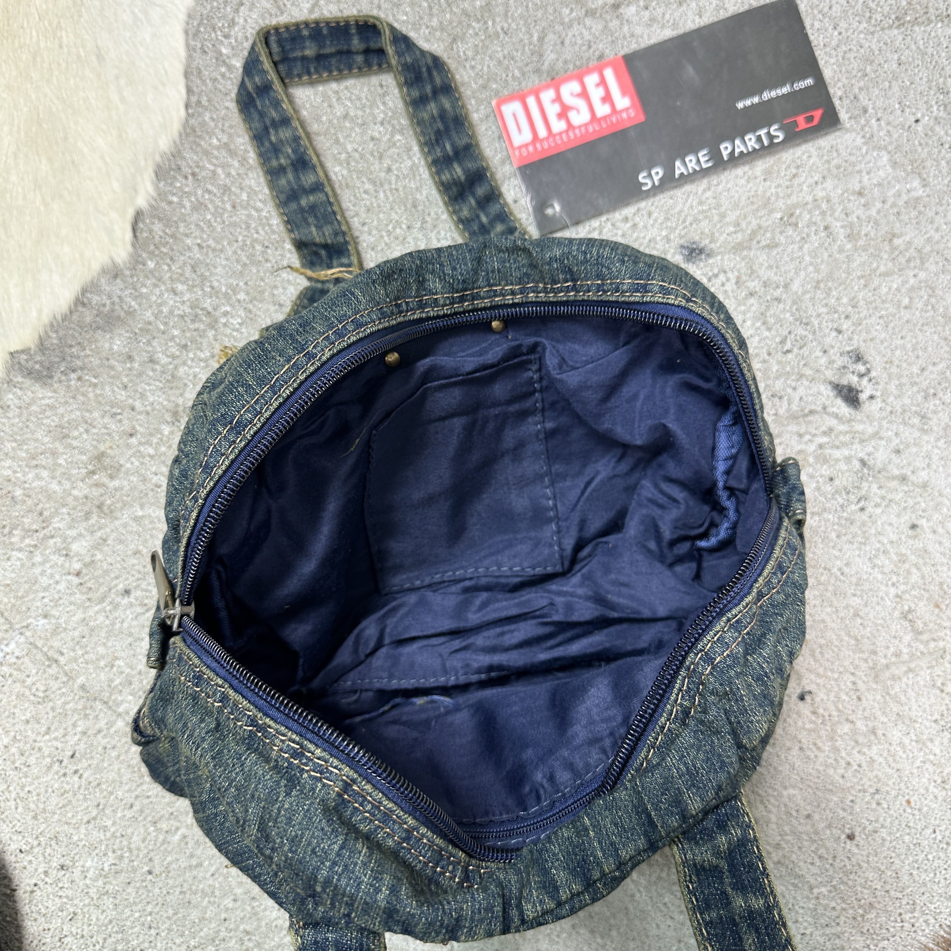 Vintage Vintage Diesel Washed Denim Chain Jeans Bag Y2K Size ONE SIZE - 6 Thumbnail