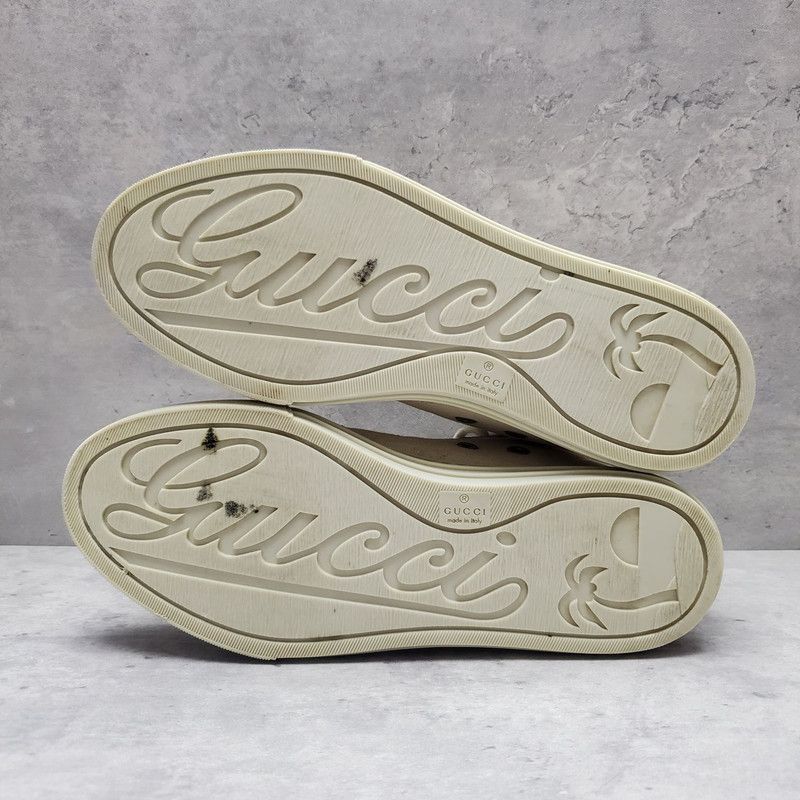 Gucci Gucci Monogram White High-Top Canvas Sneakers Size US 5 / IT 35 - 3 Thumbnail