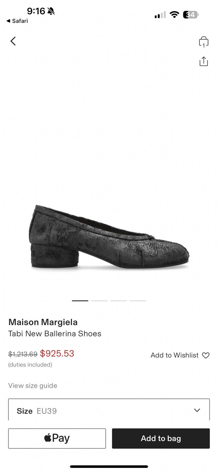 Maison Margiela 2025 Margiela Tabi New Ballerina Shoes Size US 9 / IT 39 - 3 Thumbnail