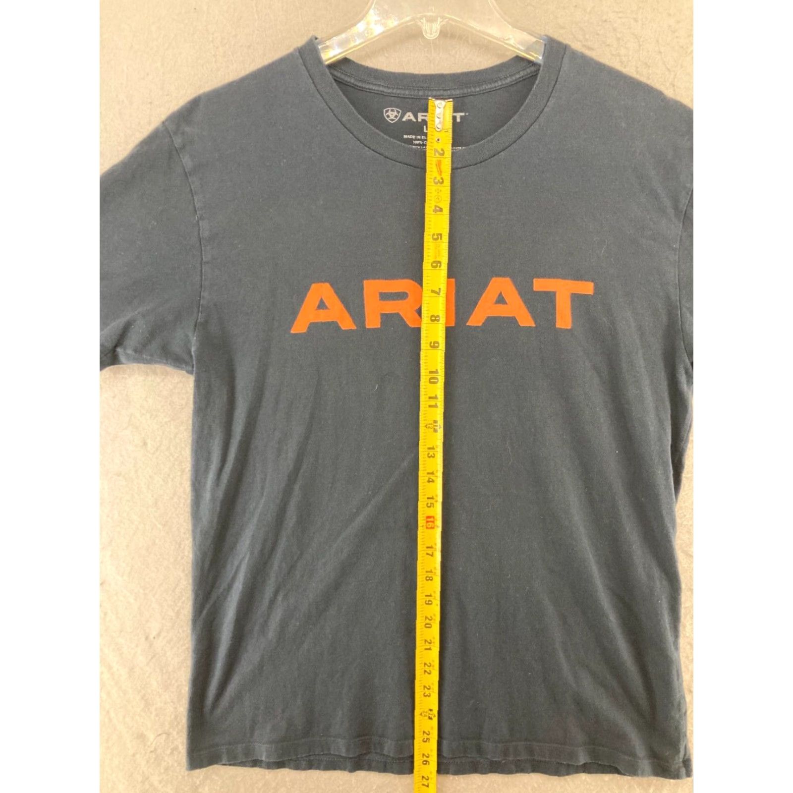 Ariat Ariat Men's T-Shirt Large Black Short Sleeve Crew Neck Jersey Cotton Classic Outdoor Western Size US L / EU 52-54 / 3 - 3 Thumbnail