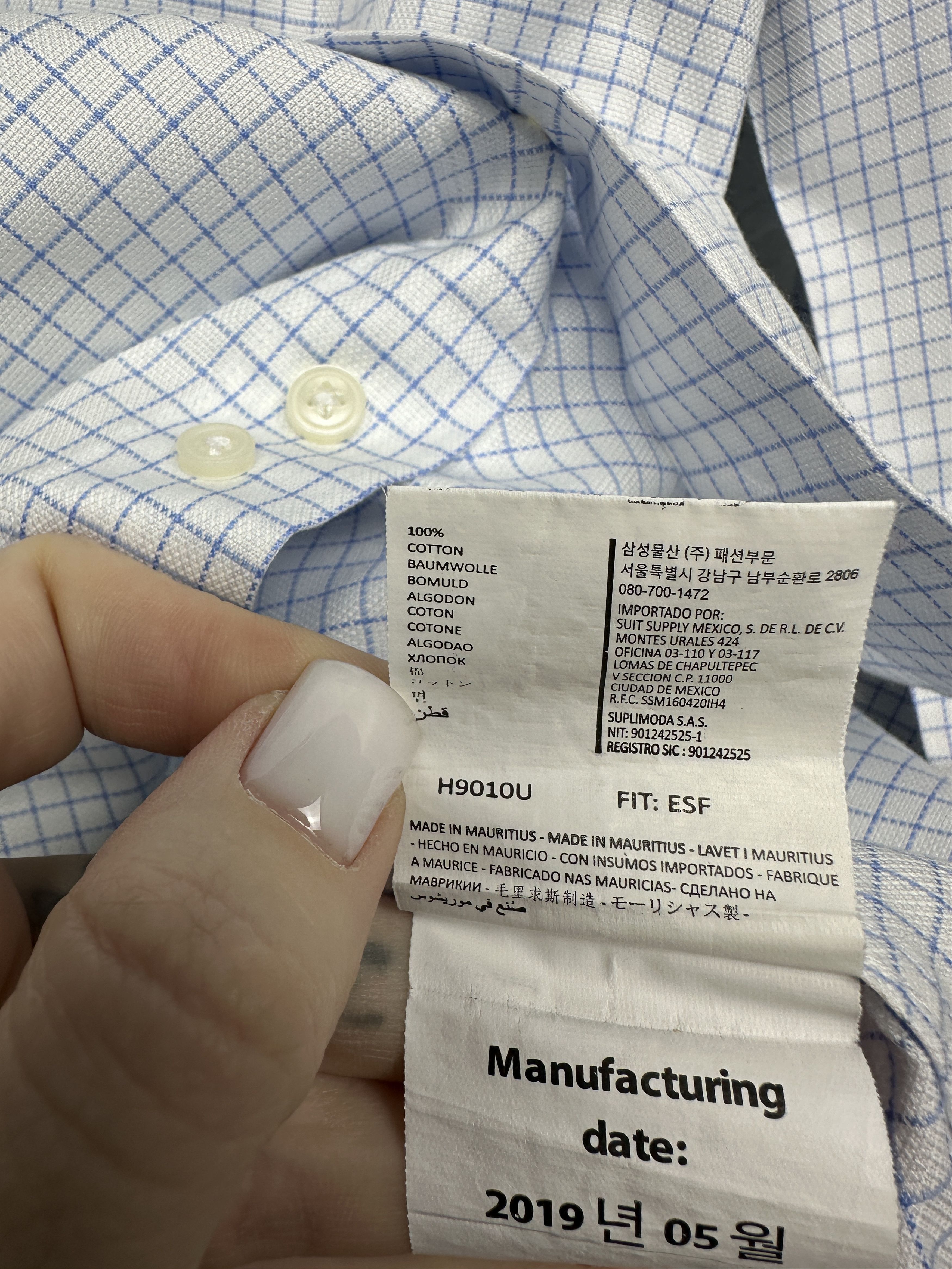 Suitsupply Suitsupply Mens Long Sleeve Shirt Size US S / EU 44-46 / 1 - 6 Thumbnail