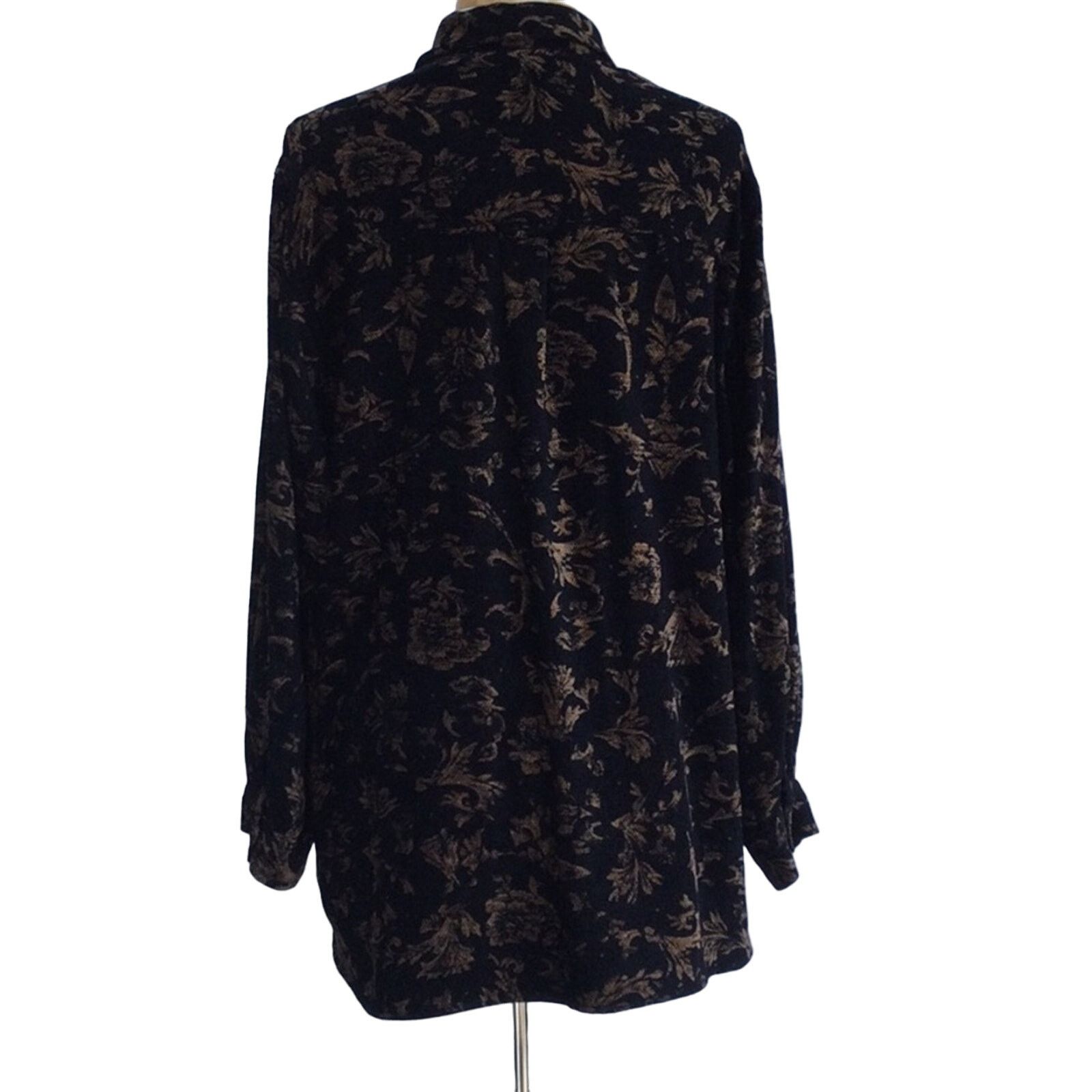 Chicos Chico's Design Black & Gold Vintage Shirt Size 3/XL/16 Size XL / US 12-14 / IT 48-50 - 7 Thumbnail