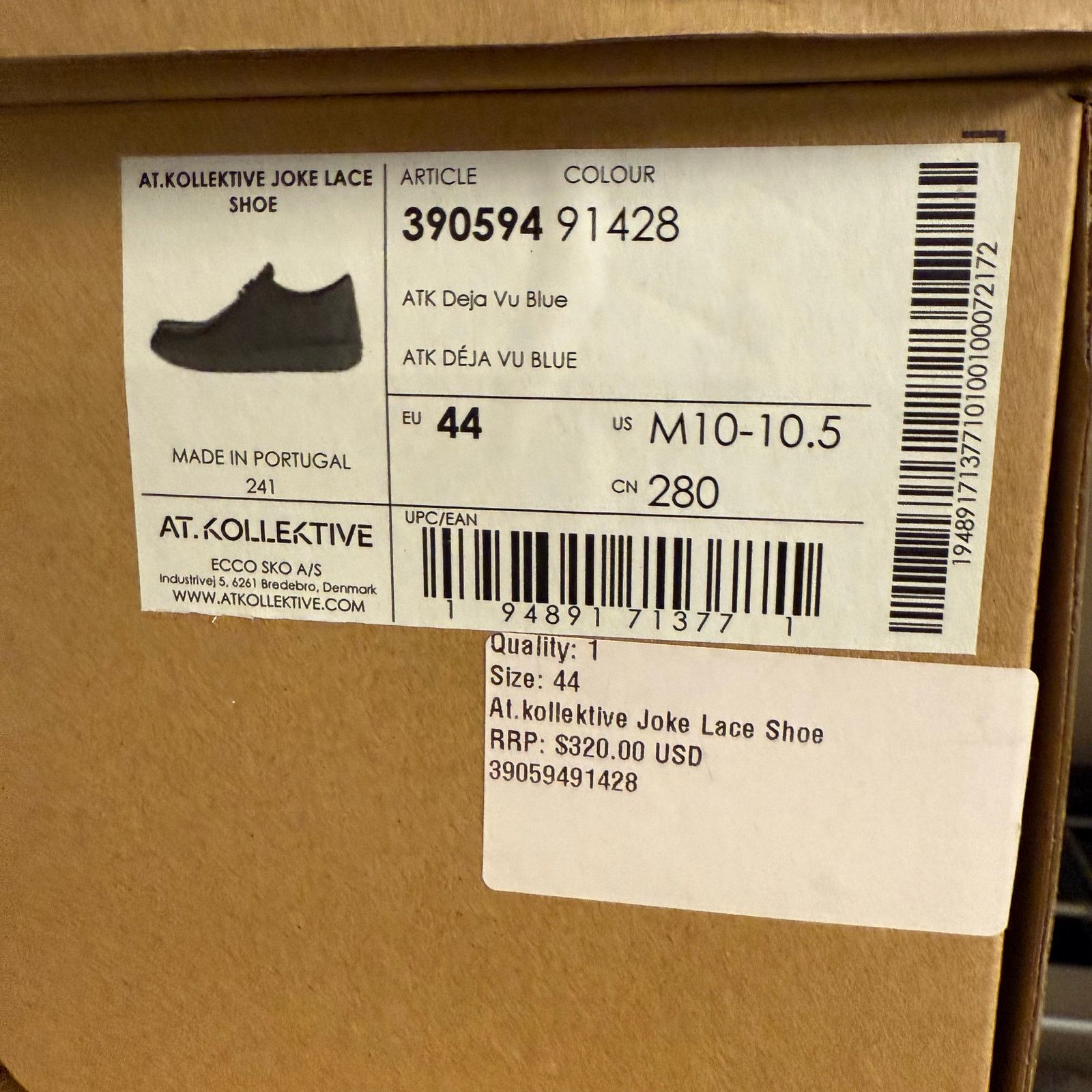 Ecco ECCO.KOLLECTIVE MEN'S 10 JOKE LEATHER LACE MADE IN PORTUGAL Size US 10 / EU 43 - 10 Thumbnail