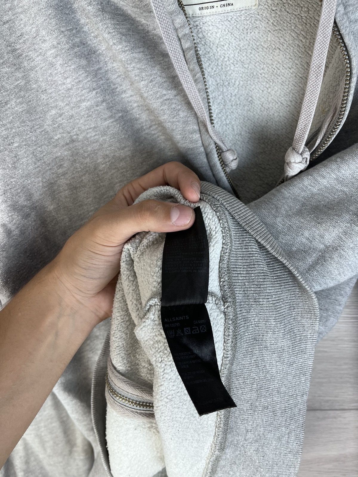 Allsaints Men’s zip hoodie Allsaints size M Y2K street Size US M / EU 48-50 / 2 - 8 Thumbnail