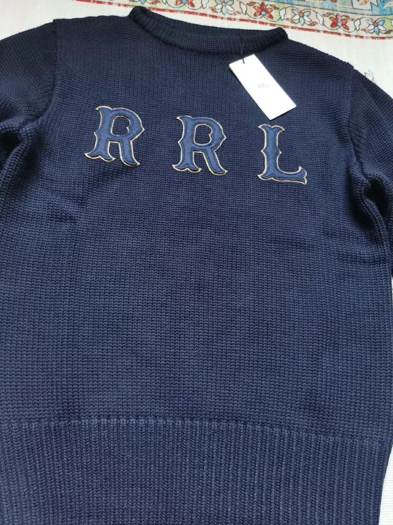 RRL Ralph Lauren RRL Ralph Lauren Retro navy pullover wool knit sweater, sw Size US S / EU 44-46 / 1 - 2 Thumbnail