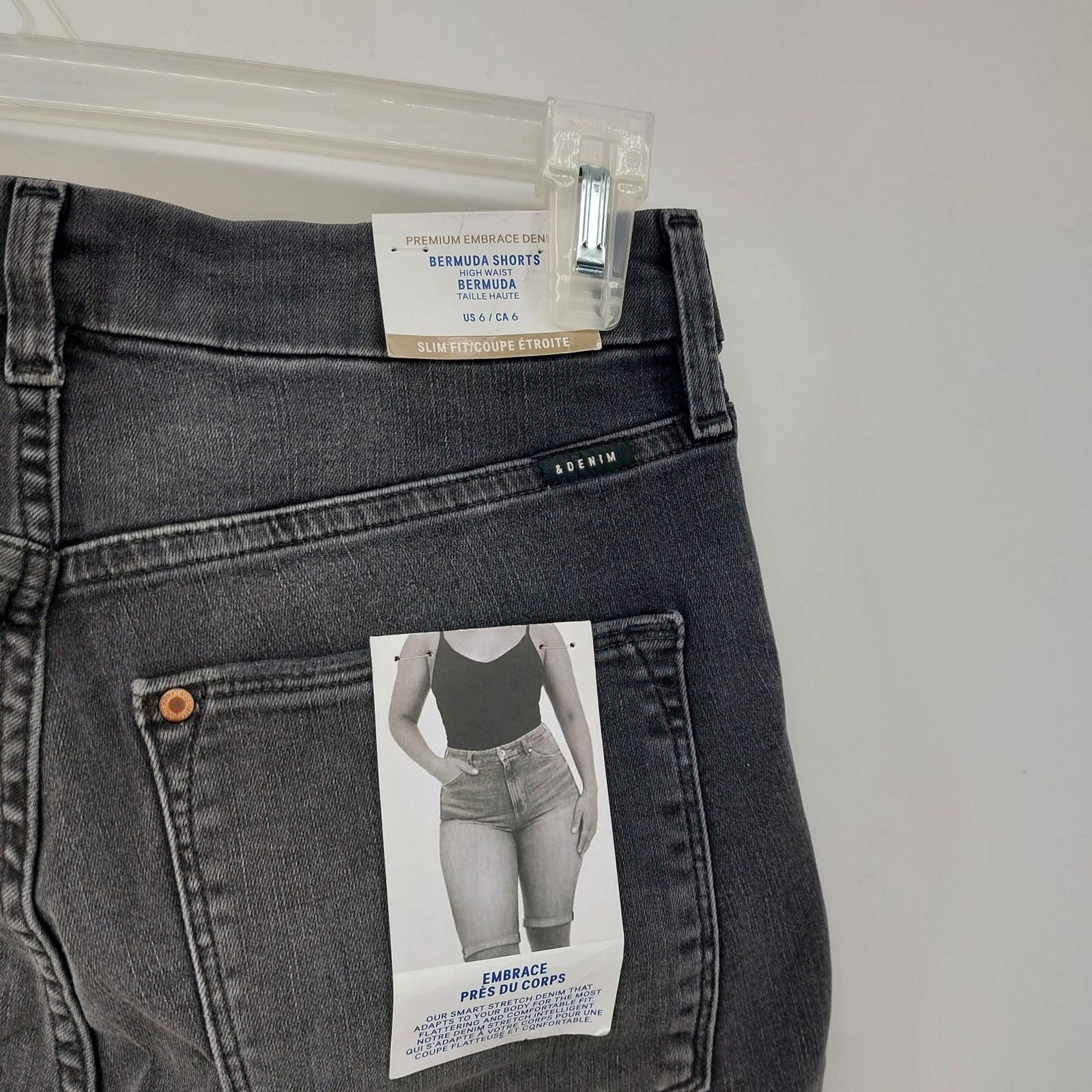 H&M H&M Bermuda Black Denim Shorts High Waist Womens US 6 Size 28" / US 6 / IT 42 - 6 Thumbnail