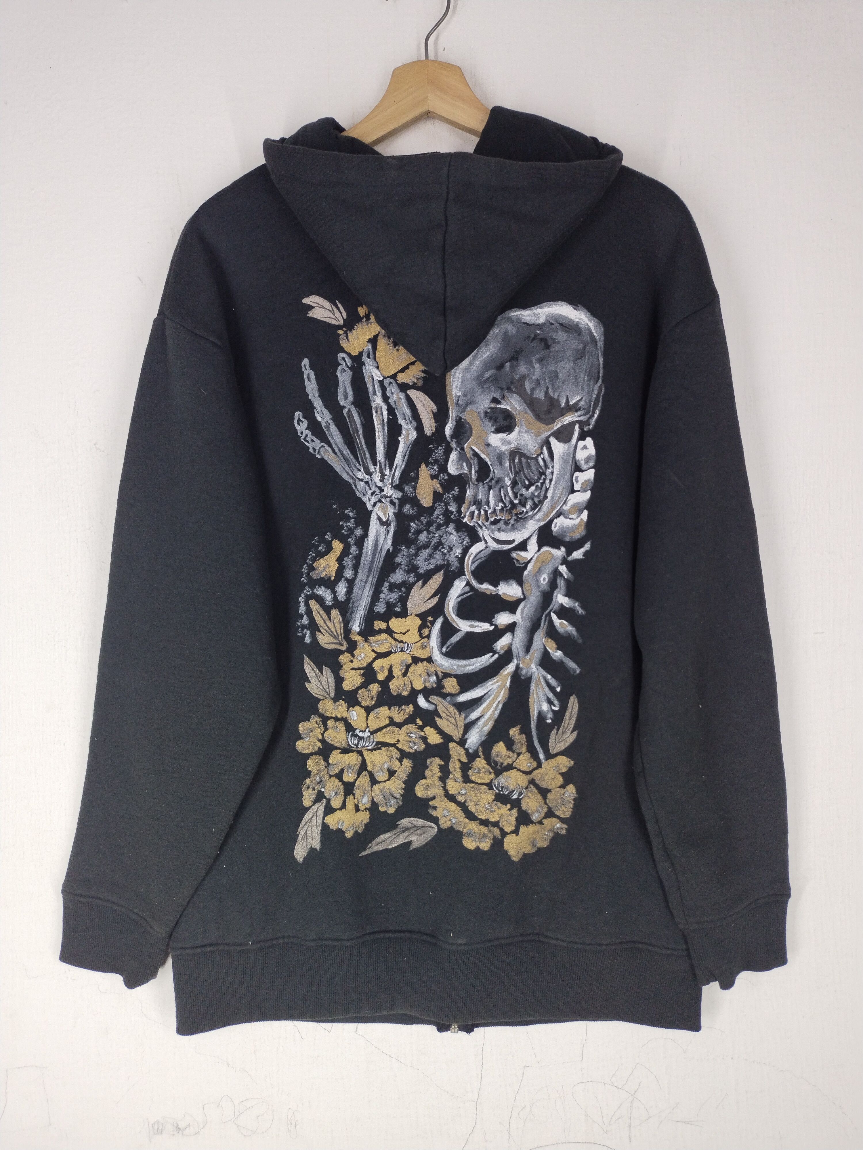 Karakuri Tamashii Vintage Skulls Sukajan Juraku Zipper Hoodie Size US L / EU 52-54 / 3 - 10 Thumbnail