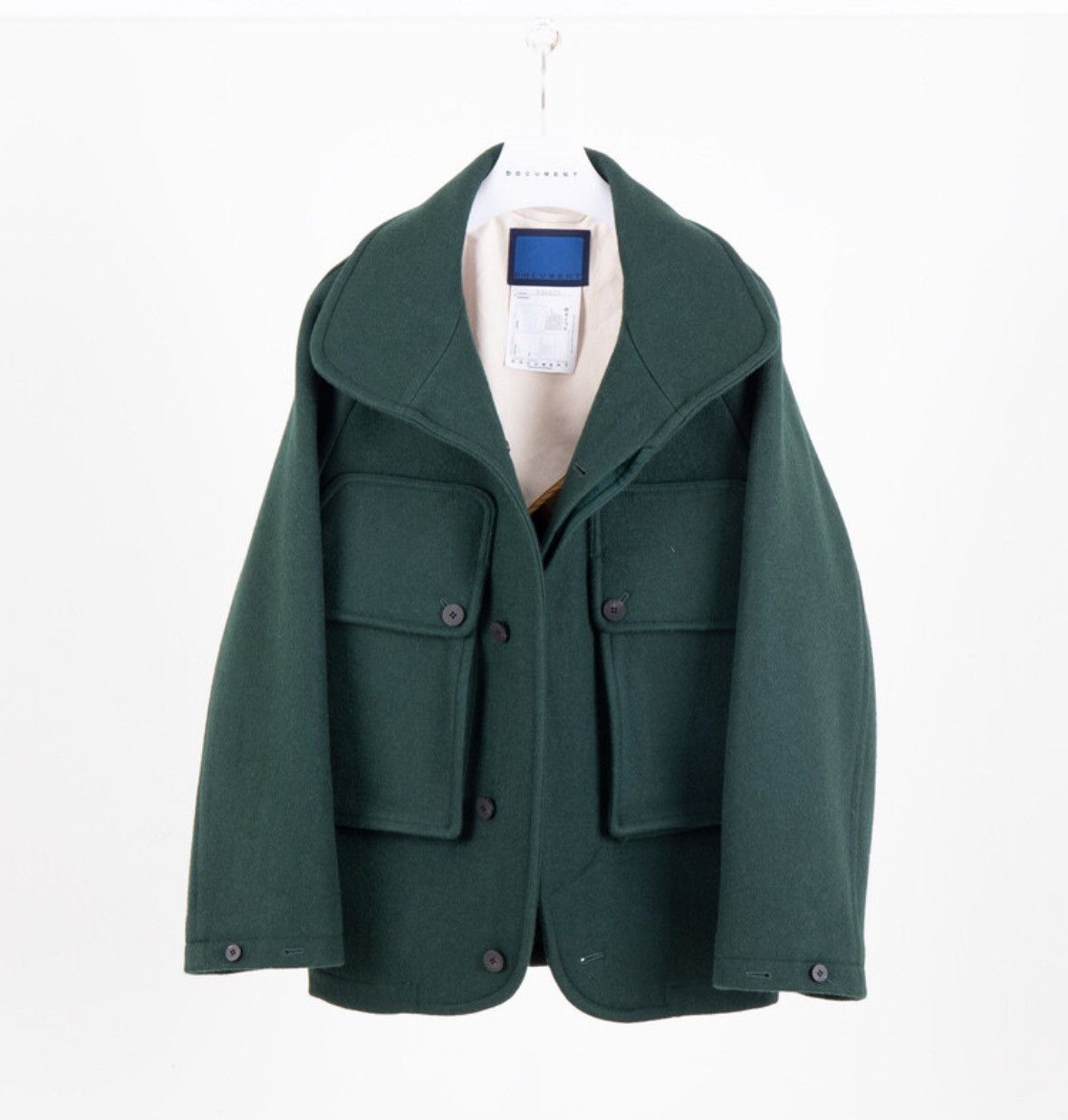 Document Document Coat - Melton Wool, Shawl Collar, Big Pocket Size US S / EU 44-46 / 1 - 1 Thumbnail