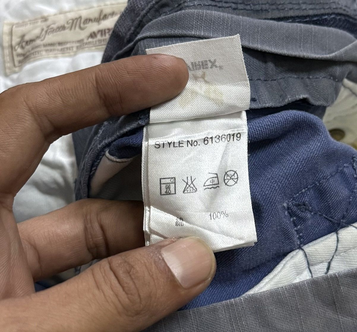 Avirex Avirex Cargo Pants Short Grey Size US 33 - 10 Thumbnail