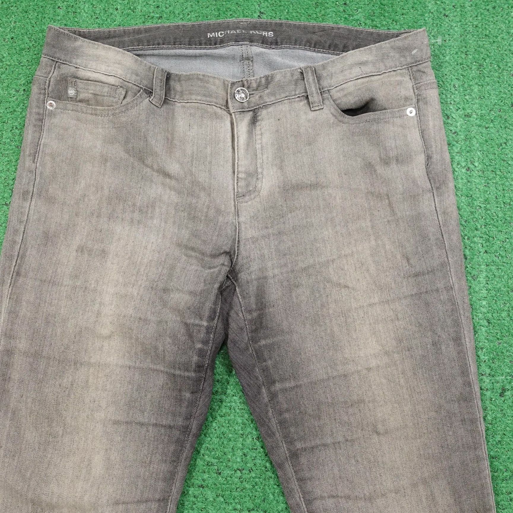 Michael Kors Michael Kors Jeans Womens 10 Gray Skinny Stretch Denim Pants Faded Wash Classic Size 32" / US 10 / IT 46 - 2 Thumbnail