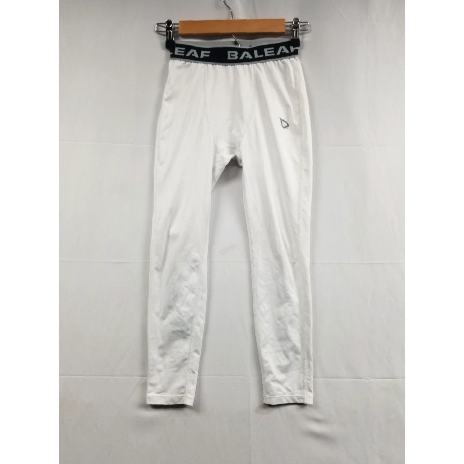 Vintage Baleaf Womens Leggings Pants M White Activewear Running Gym Fitness Bottoms Compression Leg Inseam 16 in Size 32" / US 10 / IT 46 - 2 Thumbnail