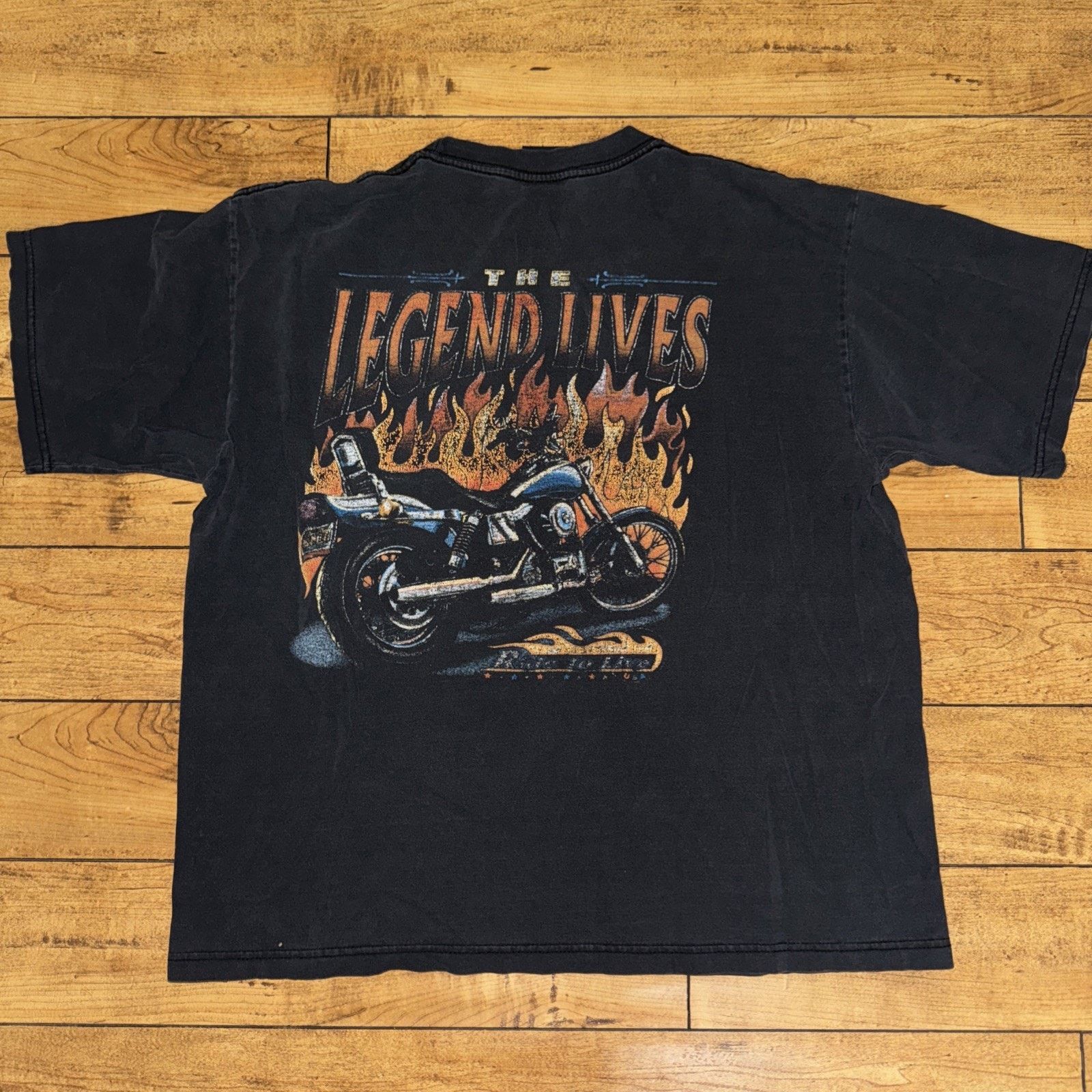 Harley Davidson × Route 66 × Vintage Vintage Harley Route 66 T-Shirt Black XL 23x26 Size US XL / EU 56 / 4 - 1 Thumbnail