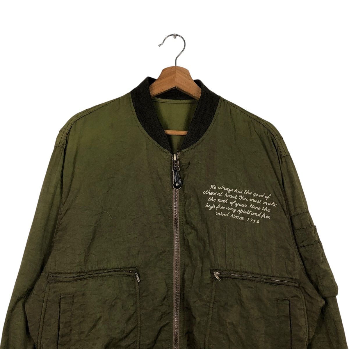 Japanese Brand 🔥VINTAGE BOMBER JACKET PARACHUTE DESIGN ISSEY MIYAKE Size US L / EU 52-54 / 3 - 5 Thumbnail