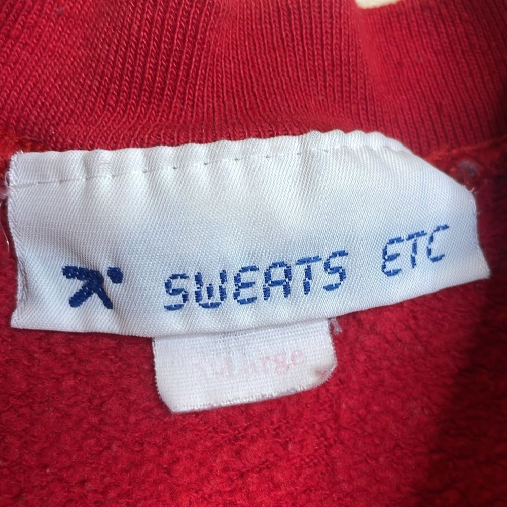Vintage 80s 90s Vintage Sweats Etc Red Blank Crewneck Sweatshirt XL Size US XL / EU 56 / 4 - 2 Thumbnail