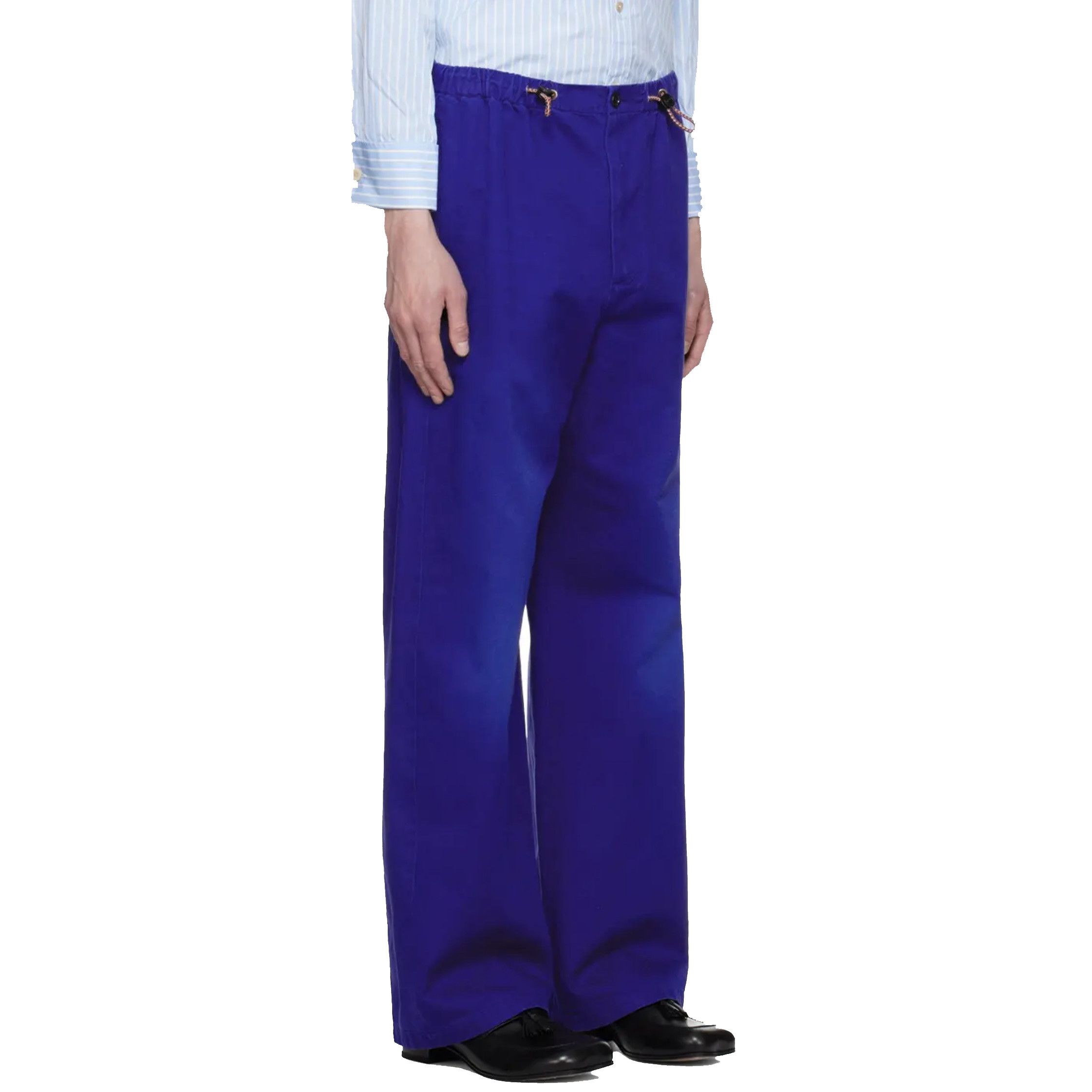 Gucci 52 XL - Gucci Blue Pants Trousers Drawstring Cotton Drill Size US 36 / EU 52 - 2 Thumbnail