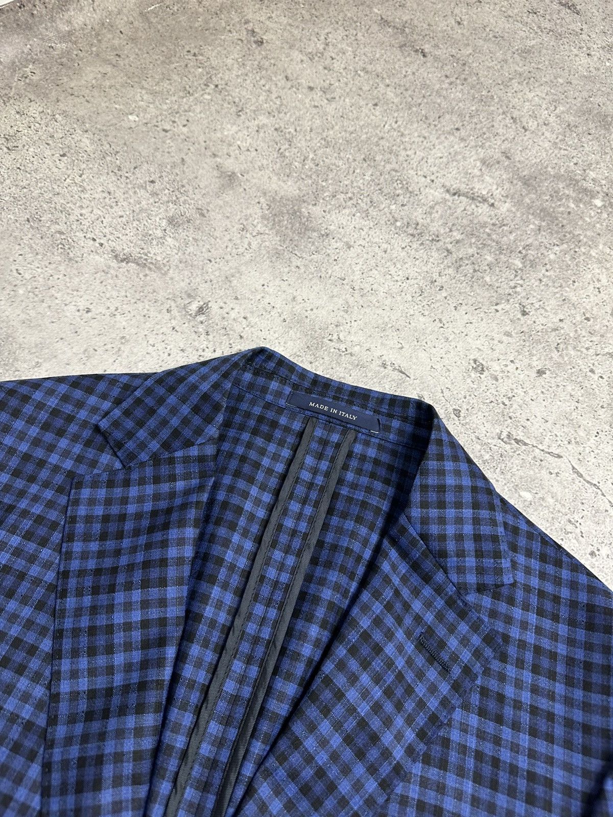 Boggi Boggi Milano Reda 1865 Blue Plaid Light Wool Button Blazer Size US S / EU 44-46 / 1 - 6 Thumbnail