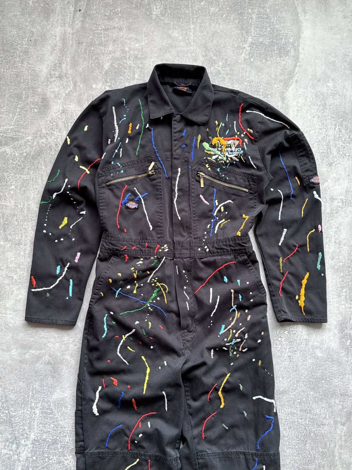 Dickies Hand Made Fake Embroidered Stains Overalls Dickies Work Wear Size US 32 / EU 48 - 2 Thumbnail