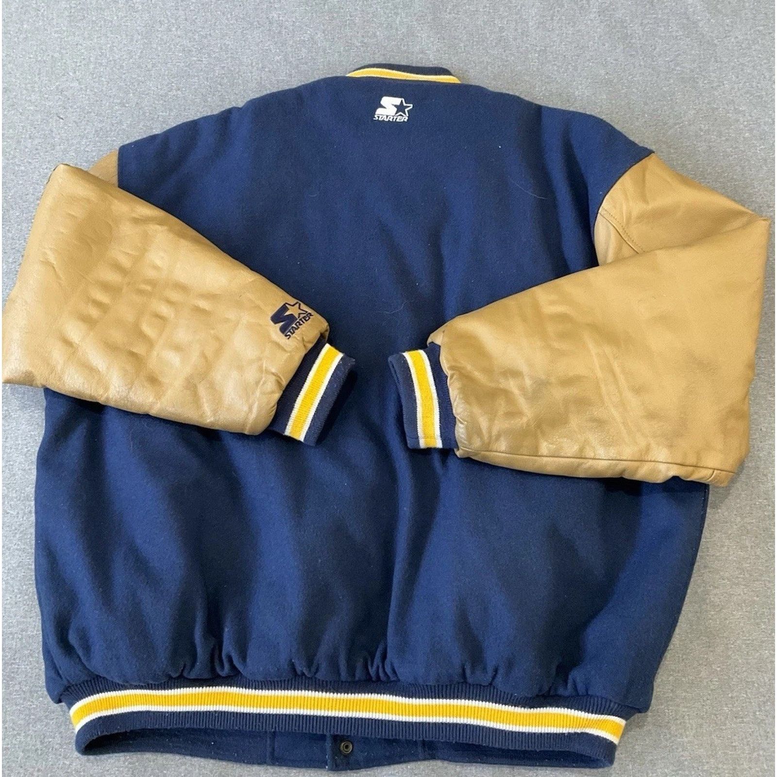 Starter Vintage Michigan Wolverines Starter Wool and Leather XL Size US XL / EU 56 / 4 - 2 Thumbnail