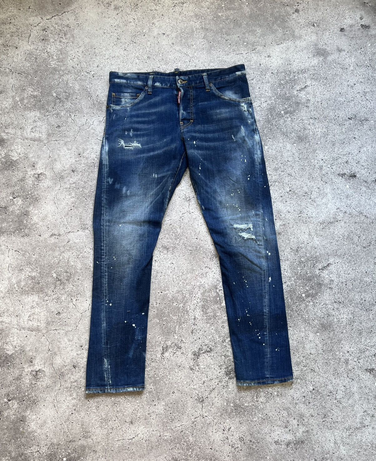 Dsquared2 Dsquared2 Men's Distressed Denim Sexy Twist Jeans Casual Size US 32 / EU 48 - 1 Thumbnail