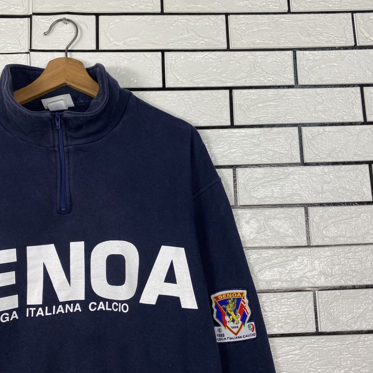Japanese Brand 📌Vintage Sweatshirt Big Logo Italian Football League Size US L / EU 52-54 / 3 - 7 Thumbnail
